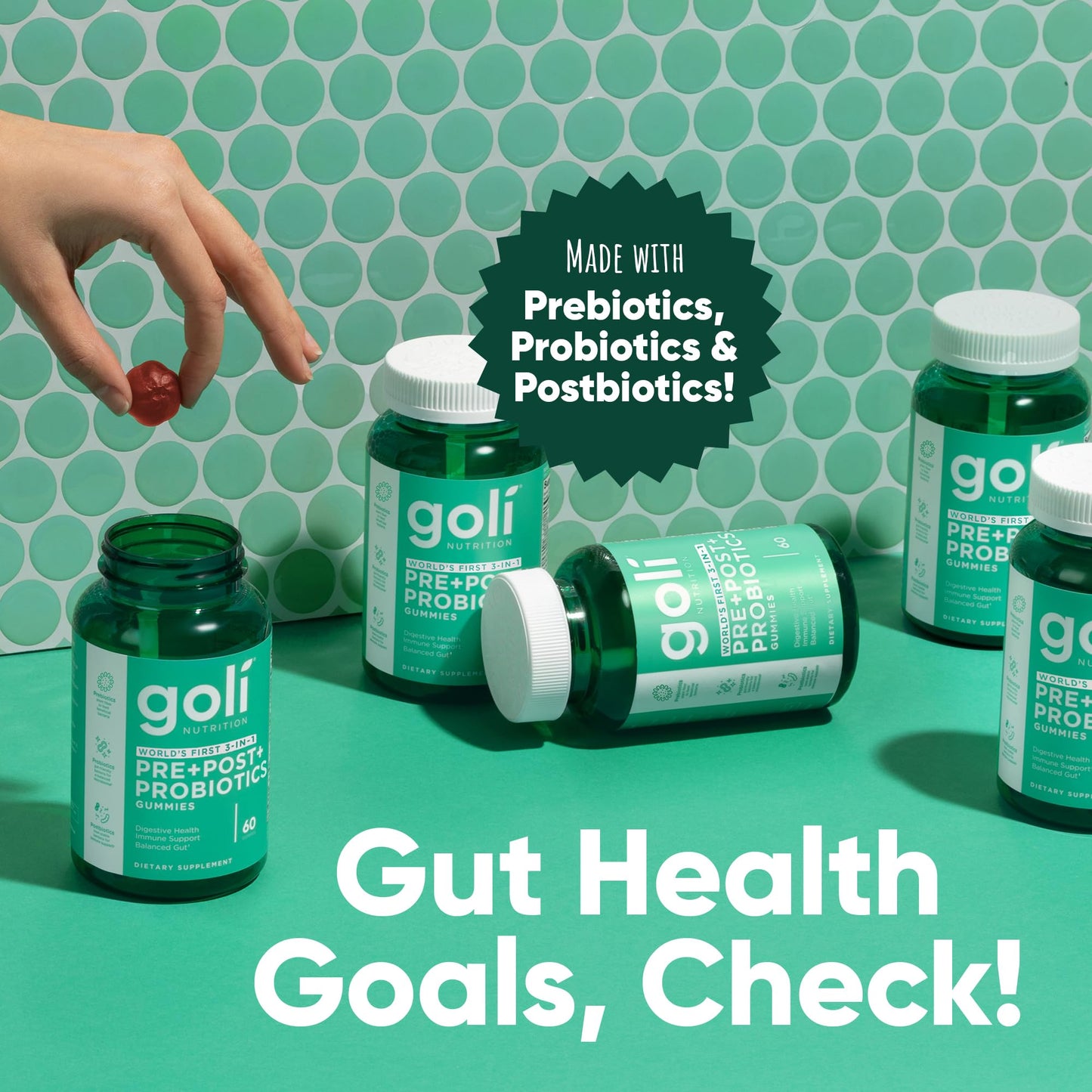 Goli Pre Pro Postbiotic Gummies 300 Count