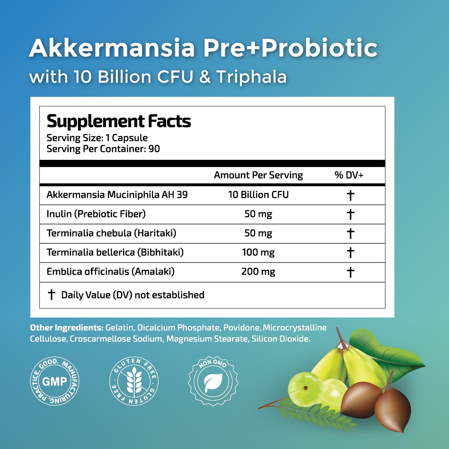 Herbal Wisdom Akkermansia Probiotic 10 Billion CFU Capsule 90 Count