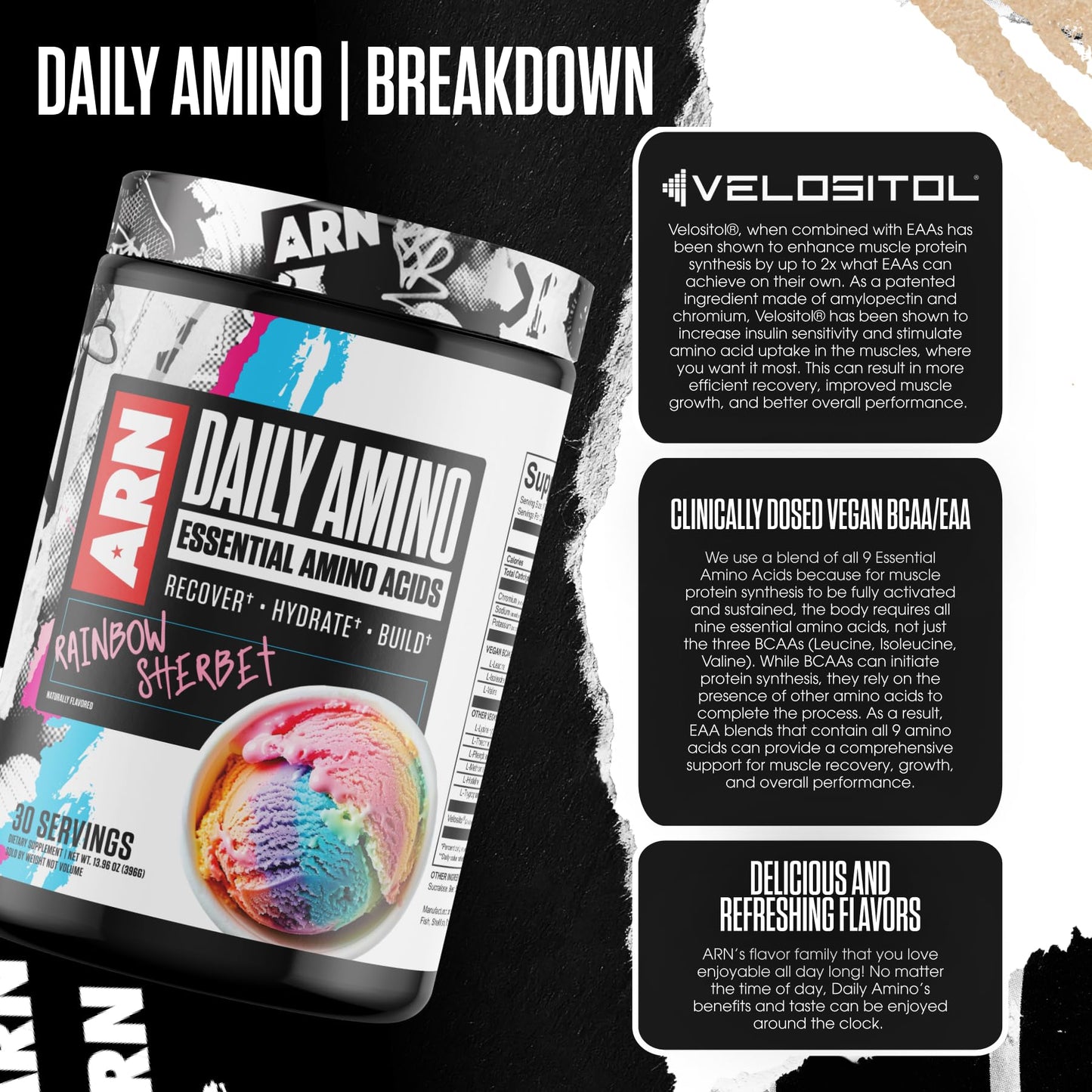 Arms Race Nutrition Daily Amino Essential Amino Acids Powder 14 Ounce