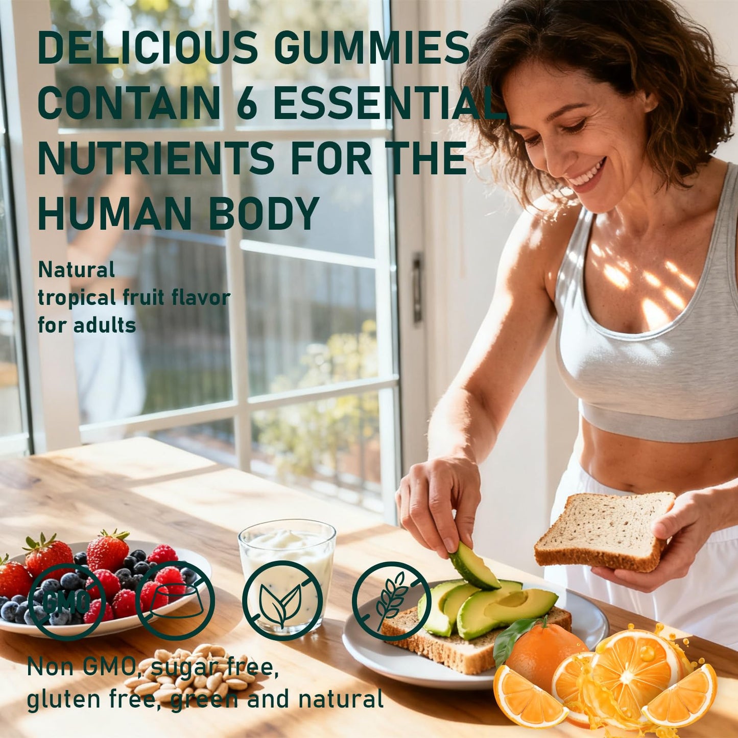 Fruitoday GLP-1 Supplement Gummies, Daily Gummy with Vitamins, Minerals & Botanicals, Citrus Flavor, 1 Count