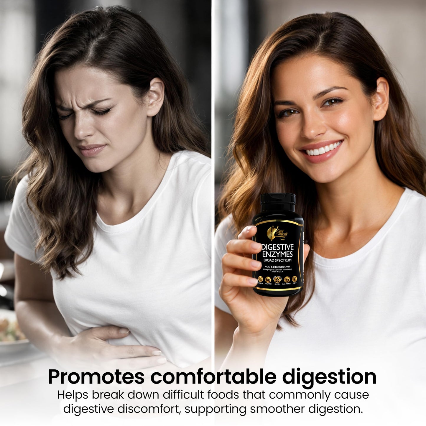 Cocó March N.M.D Digestive Enzymes – Broad Spectrum 18 Enzyme Blend, 30 Veg Capsules