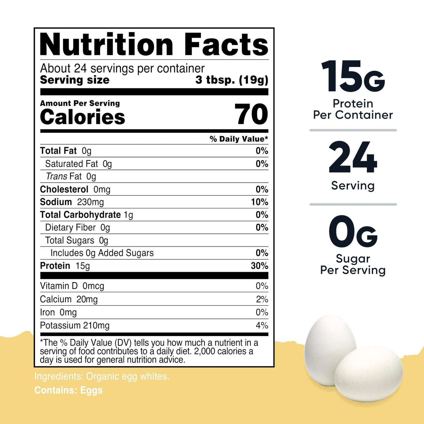Nutricost Pantry Organic Egg White Protein Powder 16.2 oz