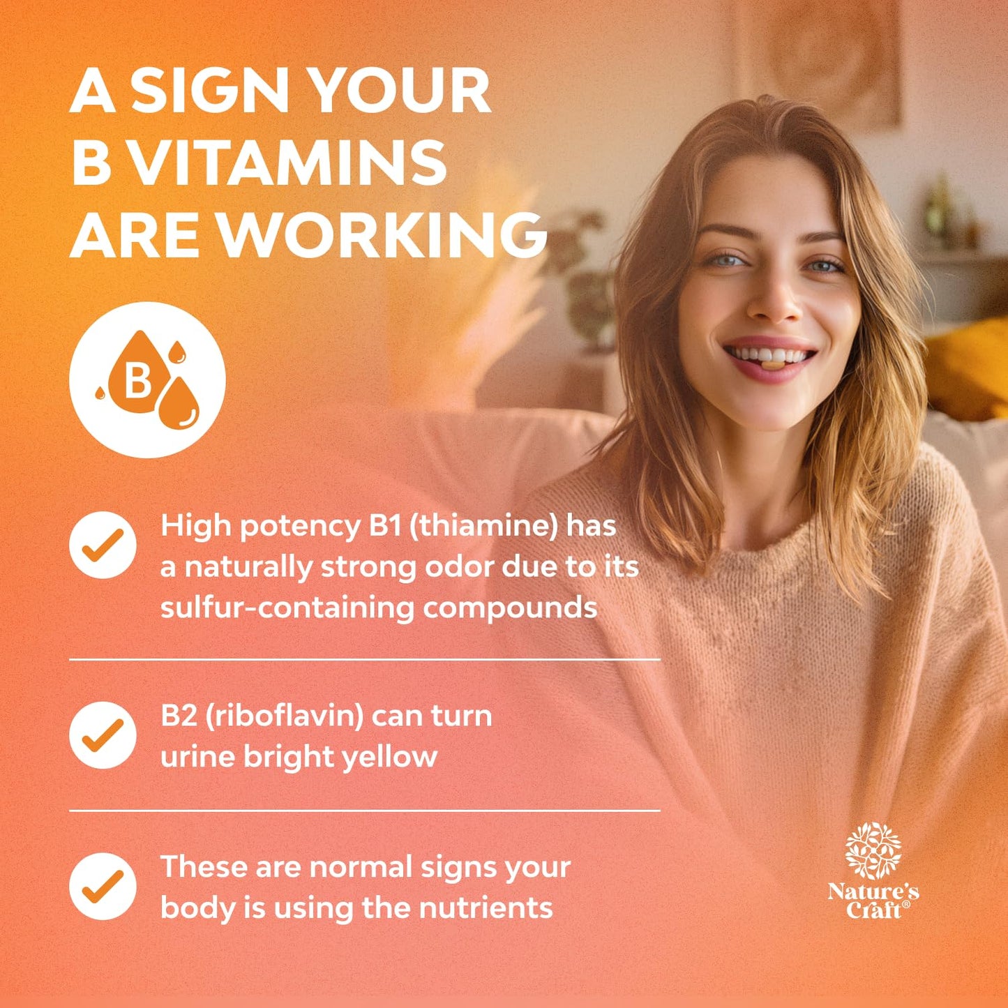 Natures Craft Super Vitamin B Complex for Women & Men, 100 Tablets