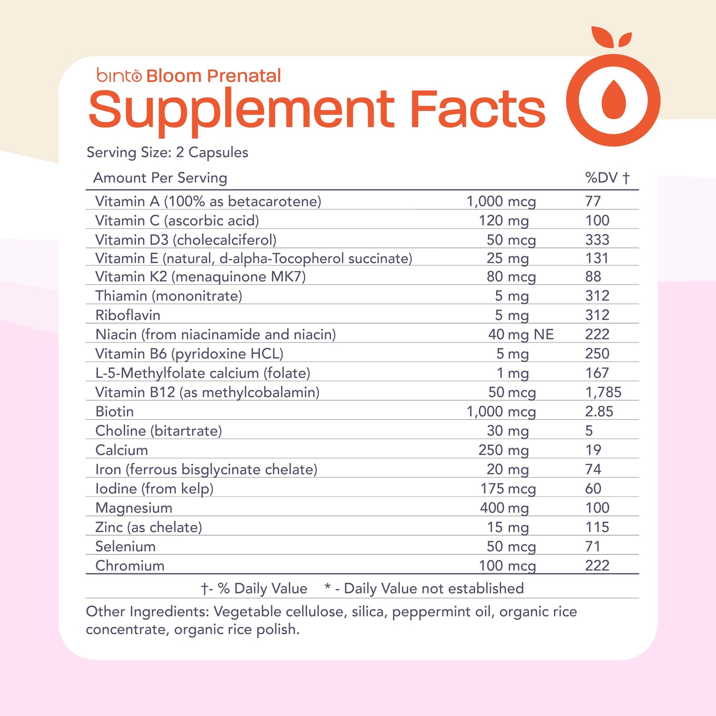 Binto Bloom Prenatal Supplements 60 Capsules
