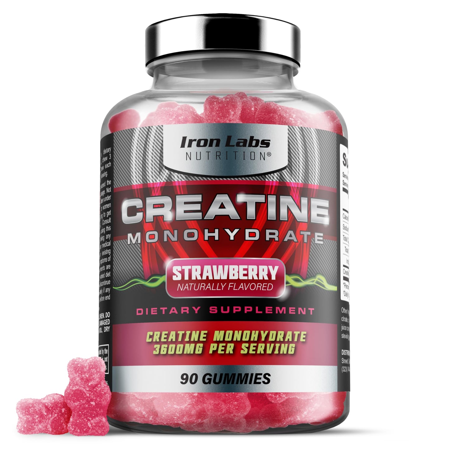 Iron Labs Nutrition Muscle Gummy Bundle - Creatine Monohydrate Gummies & Testo Gummies for Men, Chewable, 150 Count