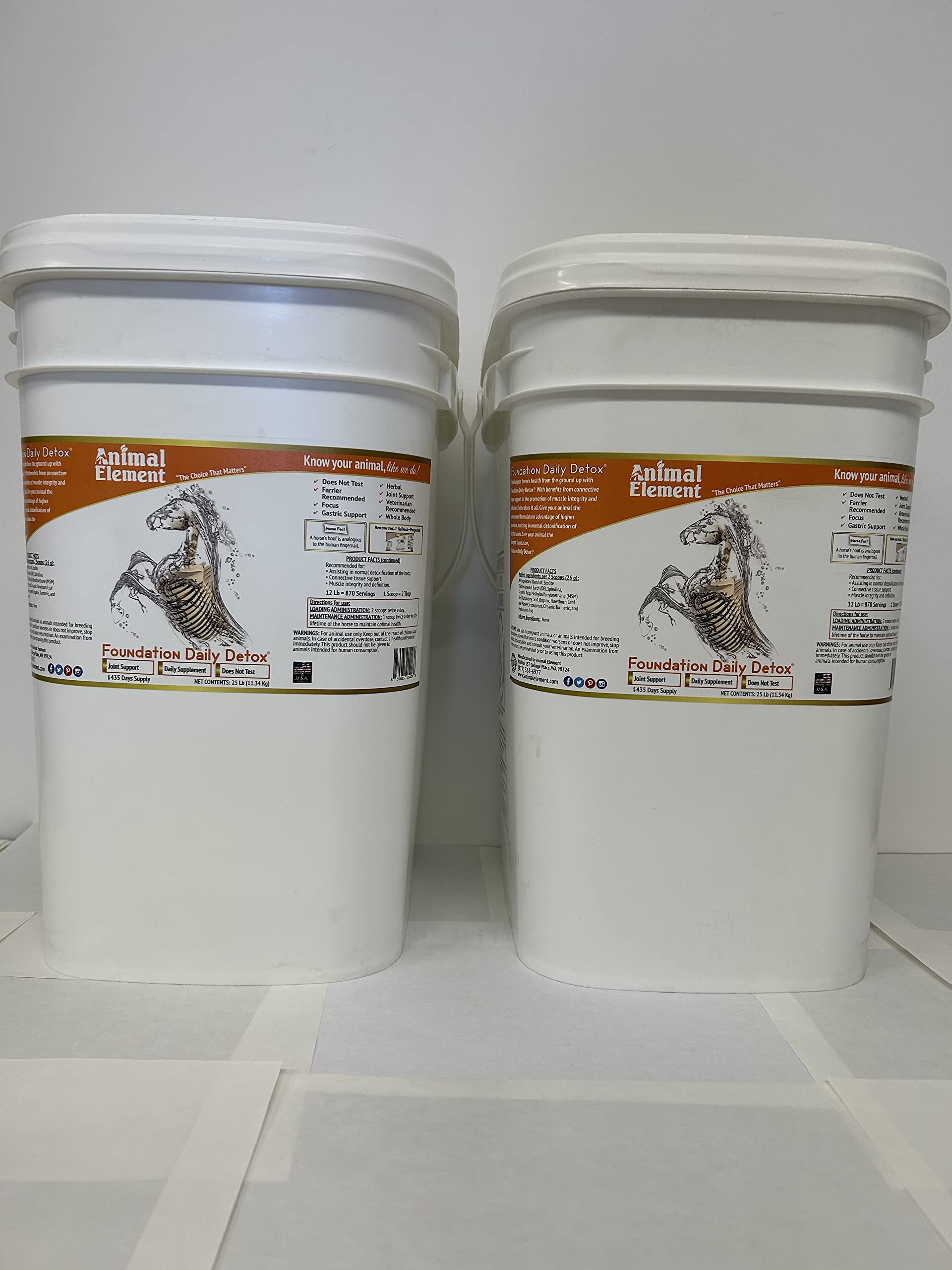 Animal Element Foundation Daily Detox Powder 50 lb, 1 Pack