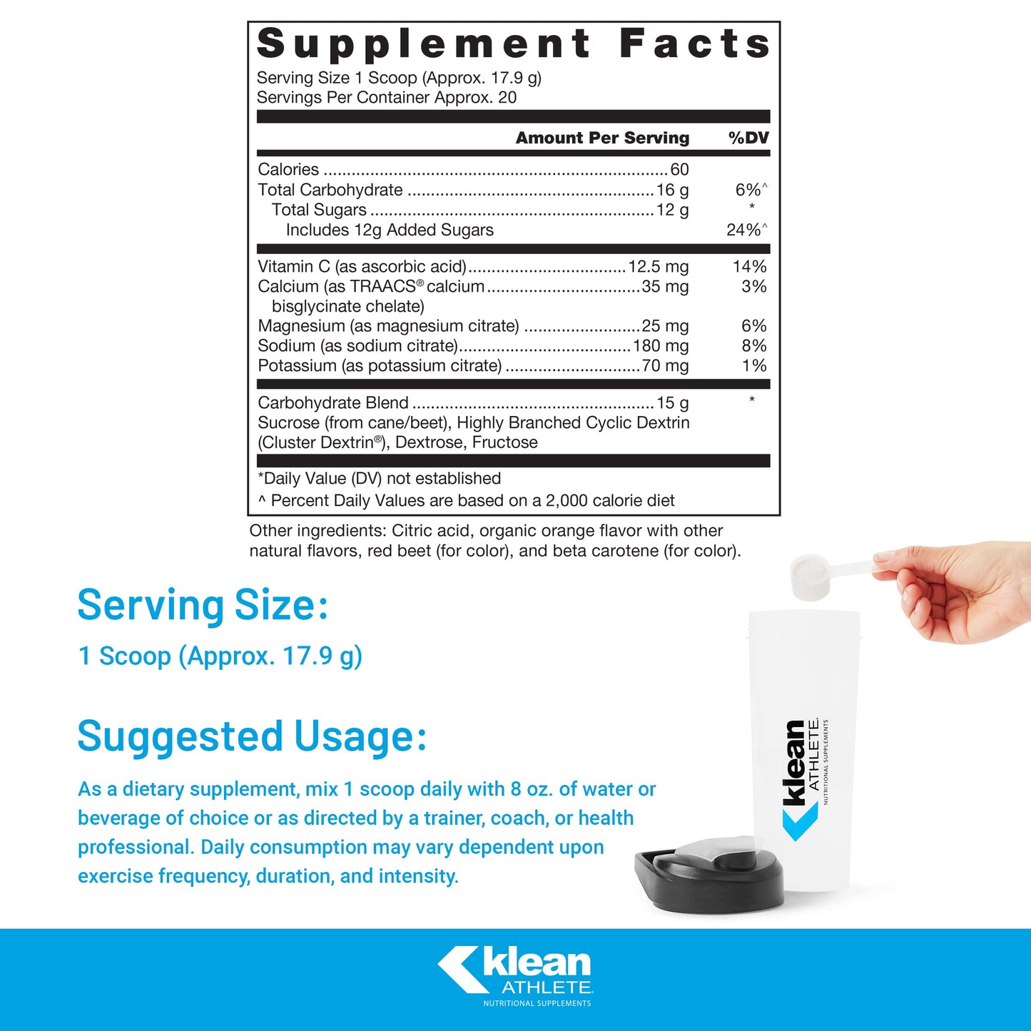 Klean Athlete Klean Hydration Powder 12.6 Ounces