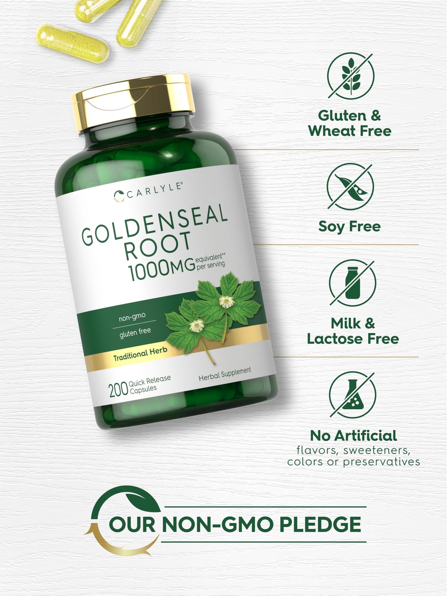 Carlyle Goldenseal Root Capsules 200