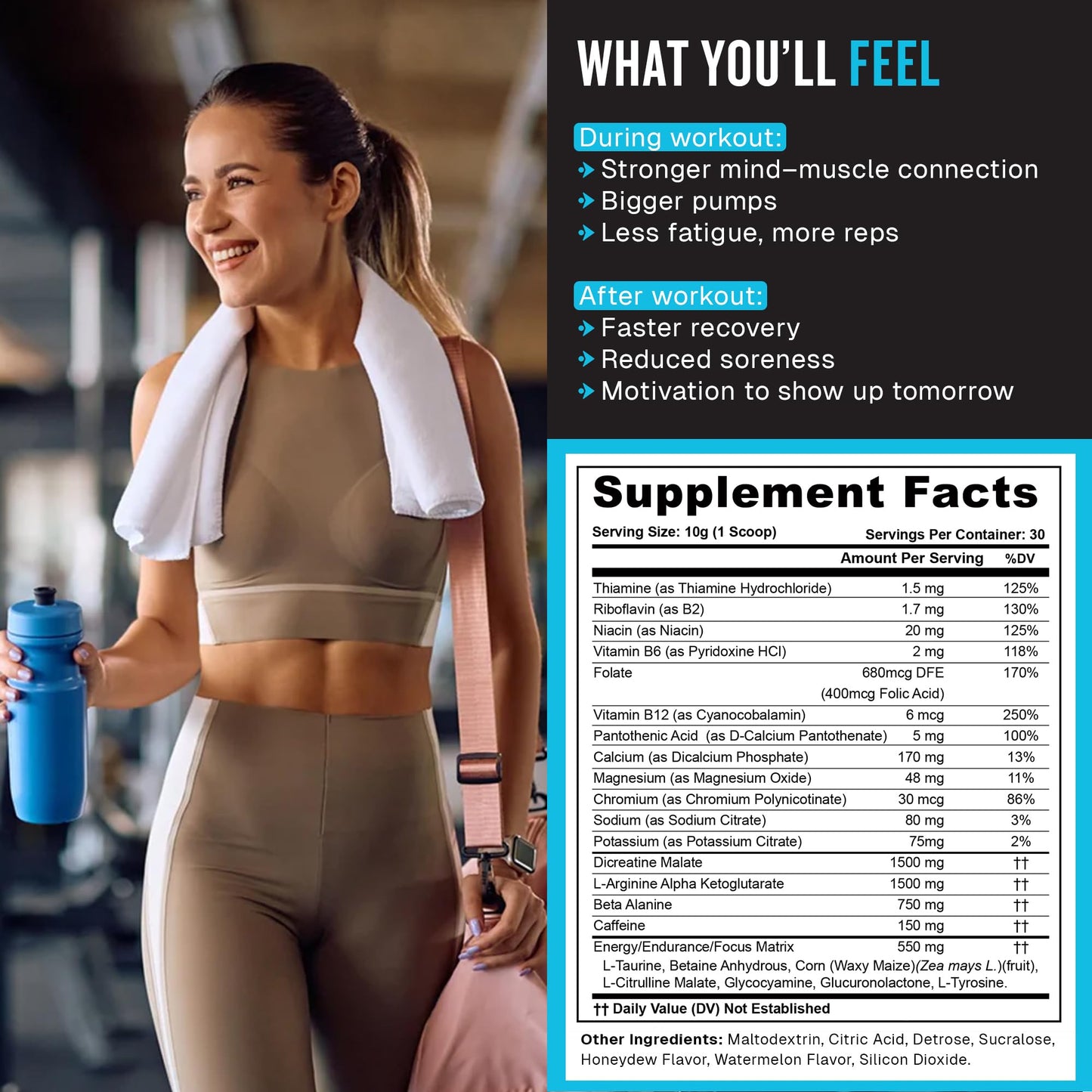 Fit Boxx FocusDrive Pre-Workout Powder 10.58 Ounce, 30 Servings