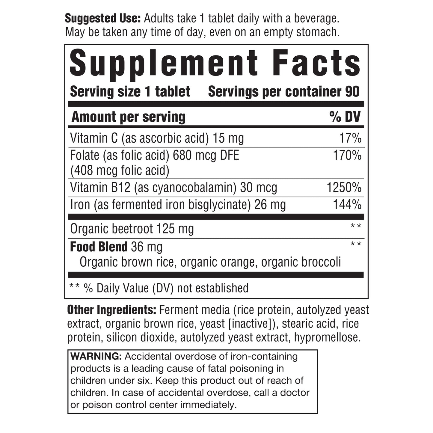 Innate Response Formulas Iron Response Tablet 90 Tablets
