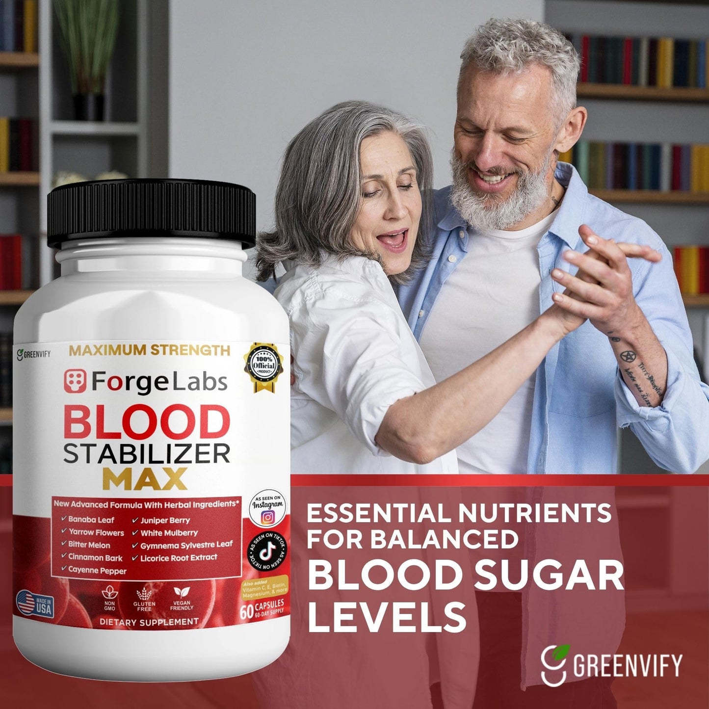 GREENVIFY ForgeLabs Blood Stabilizer Max Capsule, 60 Veggie Capsules