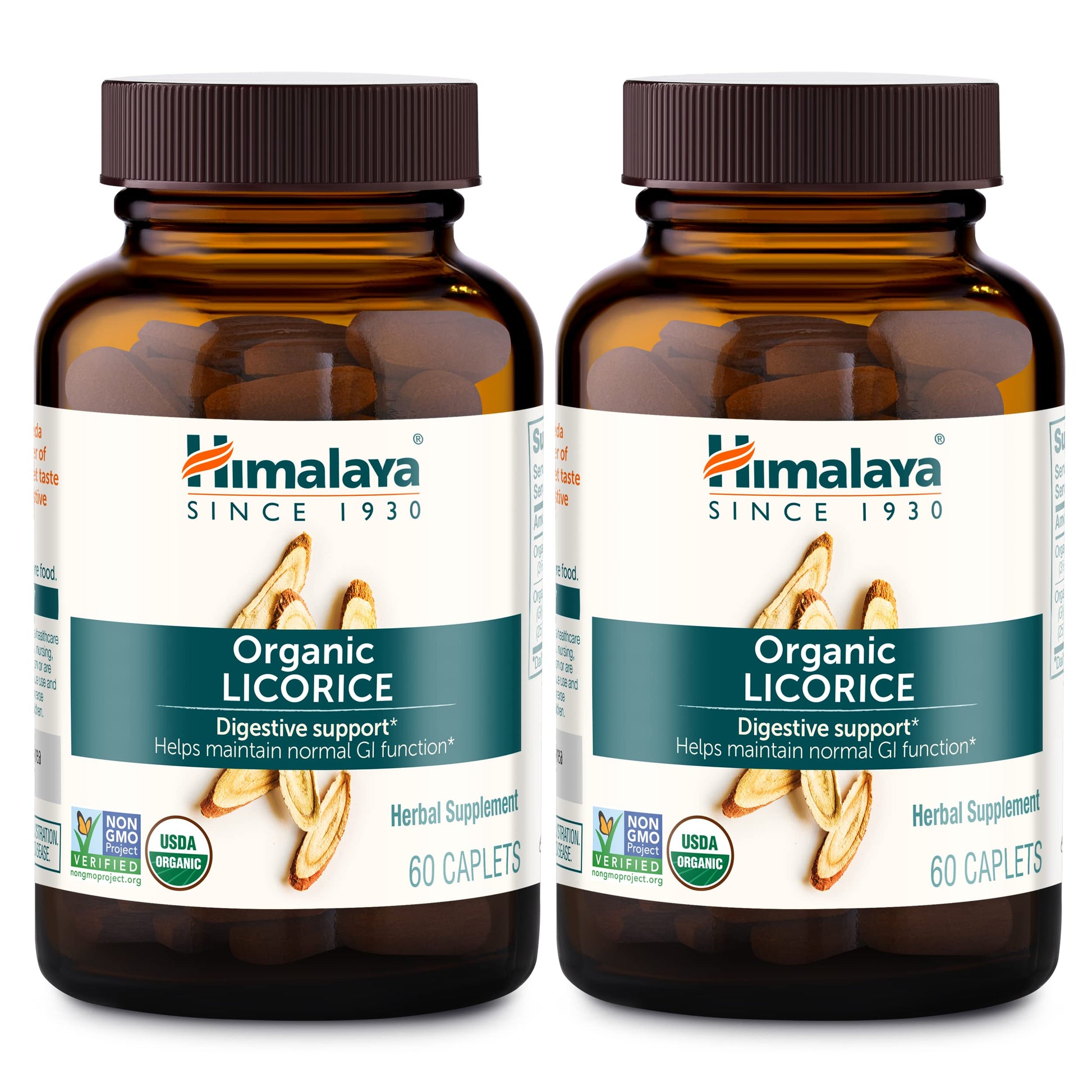 Himalaya Organic Licorice Caplets, 120 Caplets (Pack of 2)