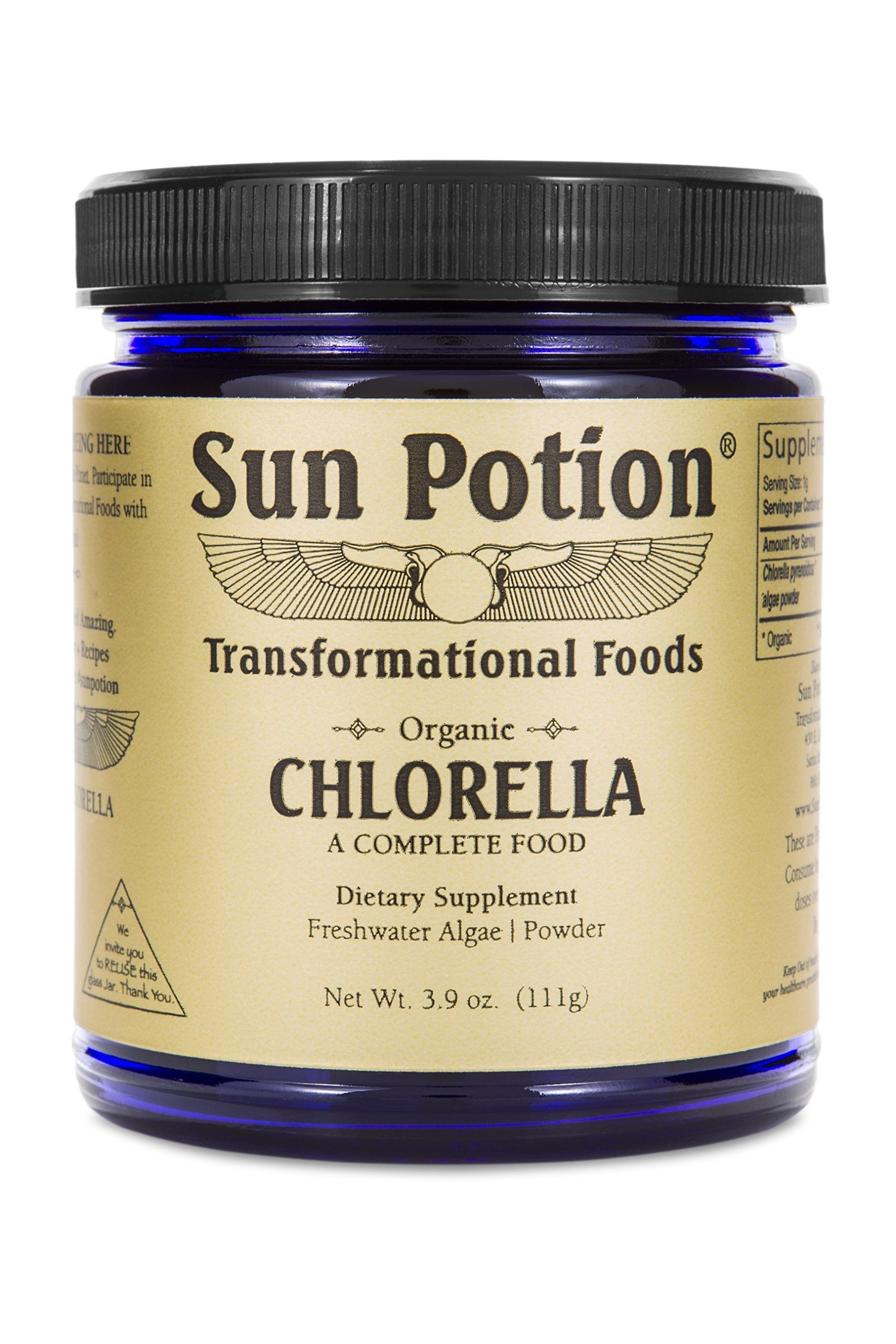 Sun Potion Chlorella Powder – Cracked Cell Wall Freshwater Microalgae, Chlorophyll-Rich Green Superfood, Plant-Based Protein, Detox Support, Nutrient-Dense Supplement 1 Count