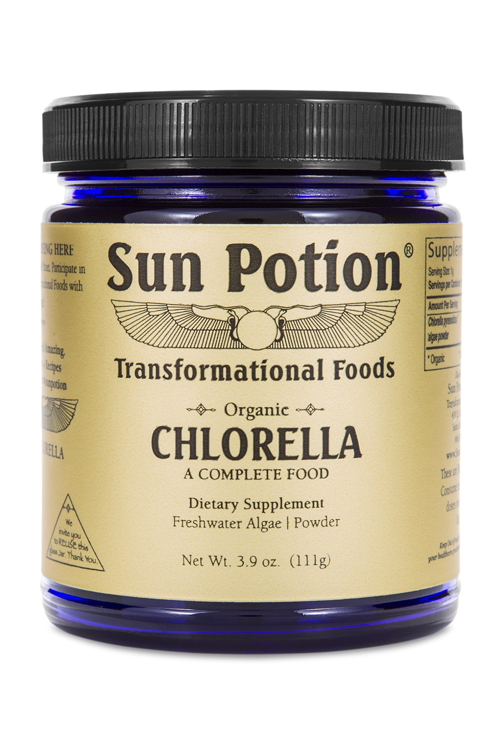 Sun Potion Chlorella Powder – Cracked Cell Wall Freshwater Microalgae, Chlorophyll-Rich Green Superfood, Plant-Based Protein, Detox Support, Nutrient-Dense Supplement 1 Count