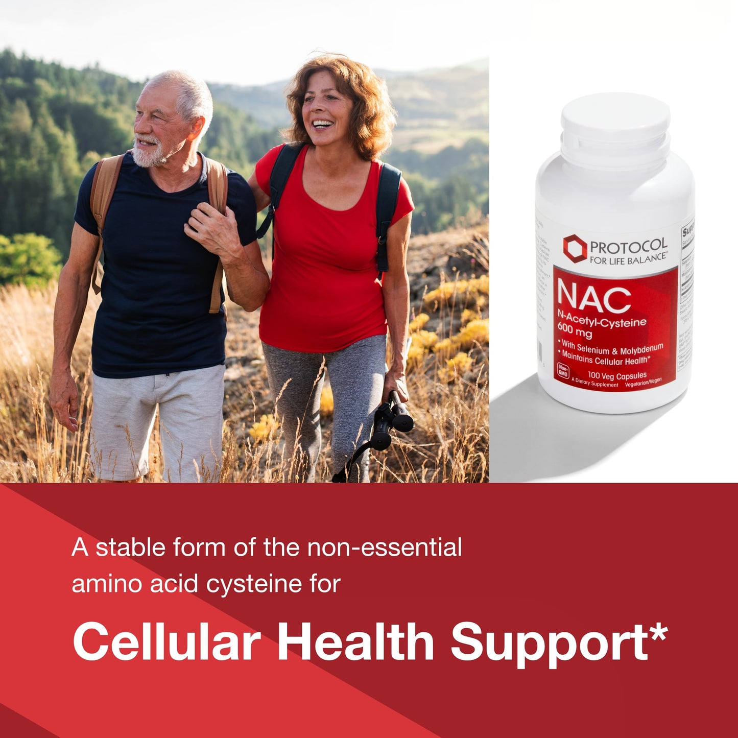 Protocol for Life Balance NAC with Selenium and Molybdenum - Glutathione, Brain, and Lung - 100 Veg Caps