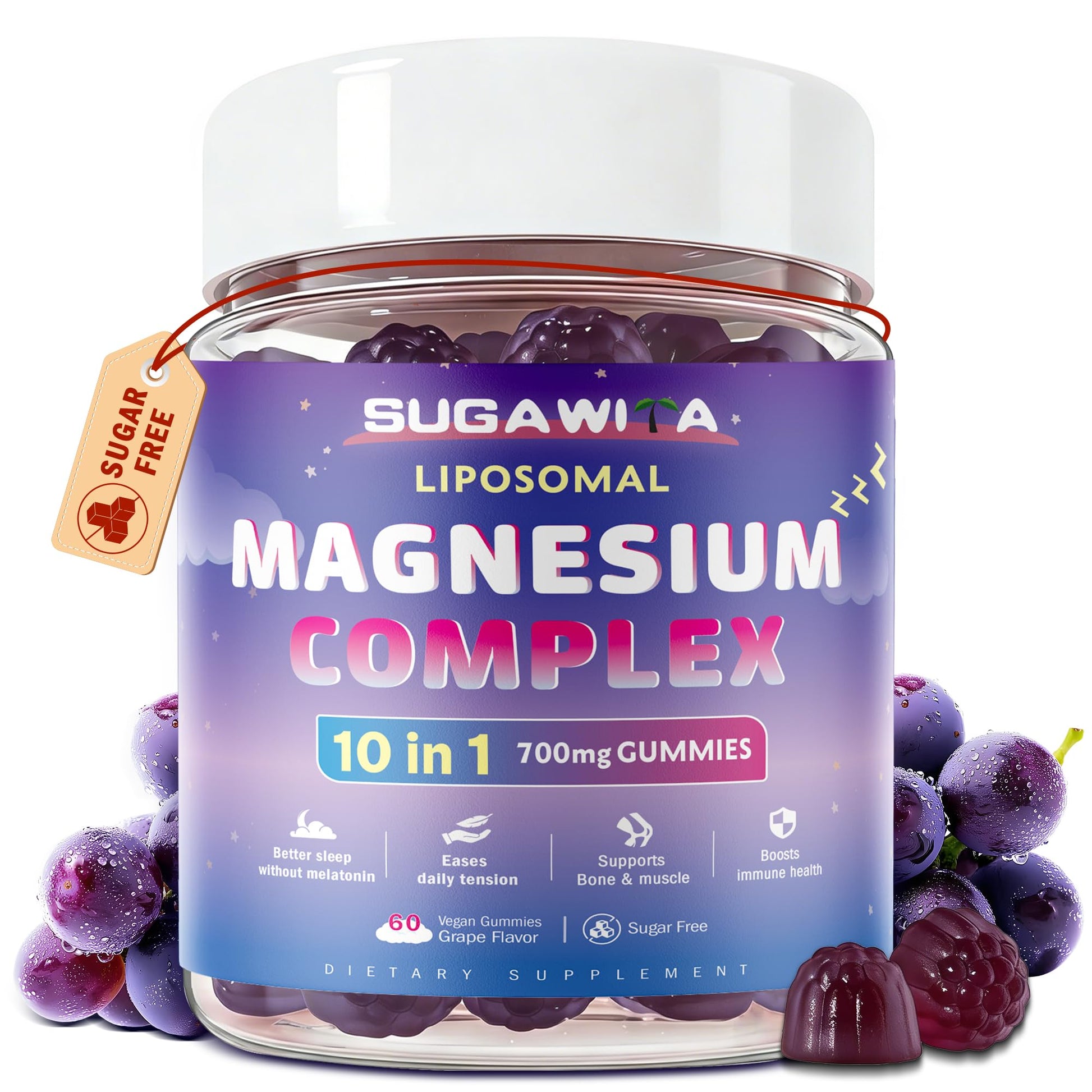 SUGAWITA Magnesium Complex for Women 60 Gummies