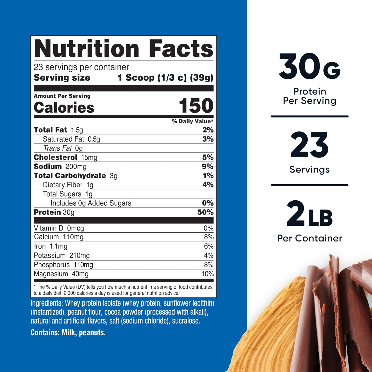 Nutricost Whey Protein Isolate (Chocolate Peanut Butter) Powder 32.4 oz