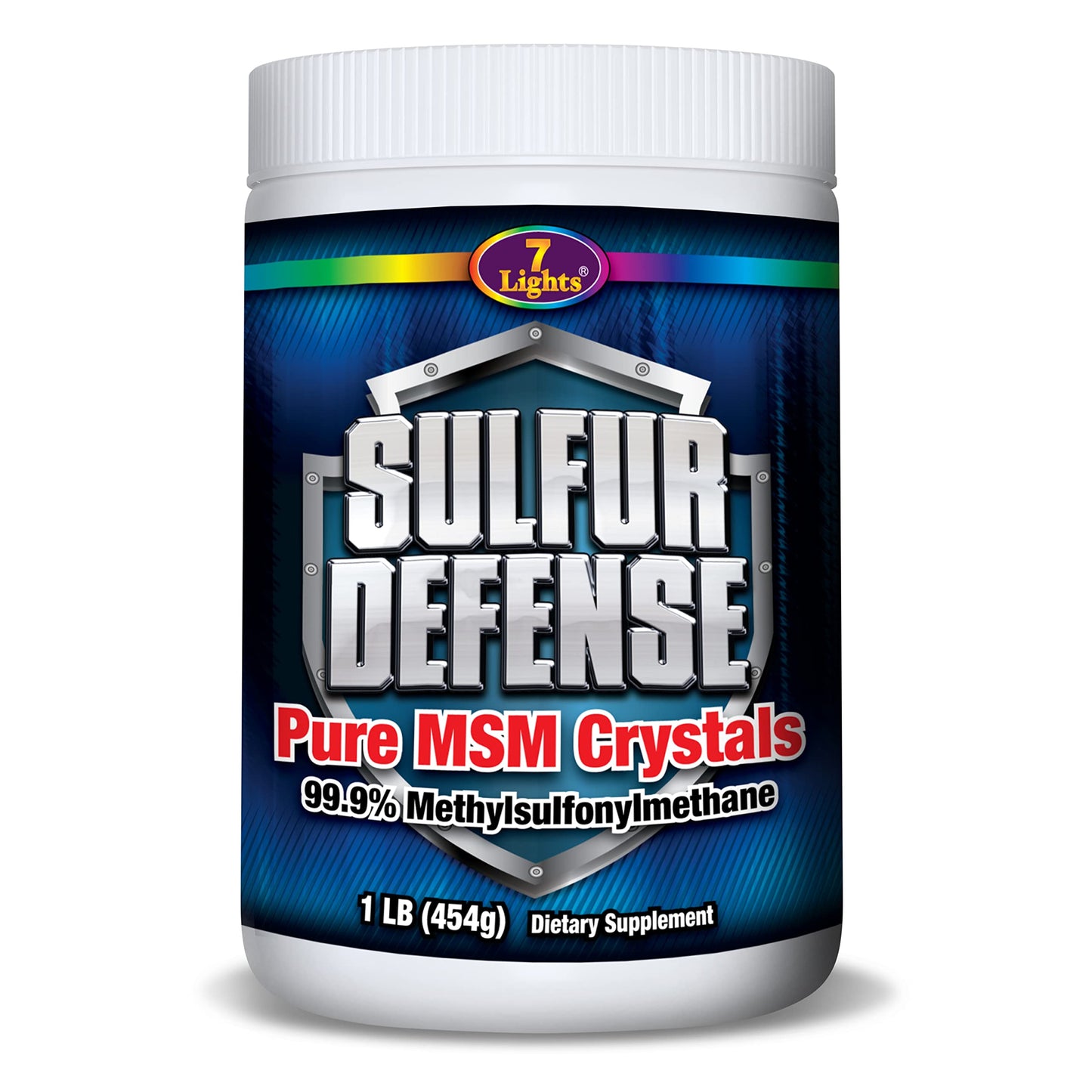 7 Lights Sulfur Defense Opti-MSM 99.9% Pure MSM Powder, 16 oz