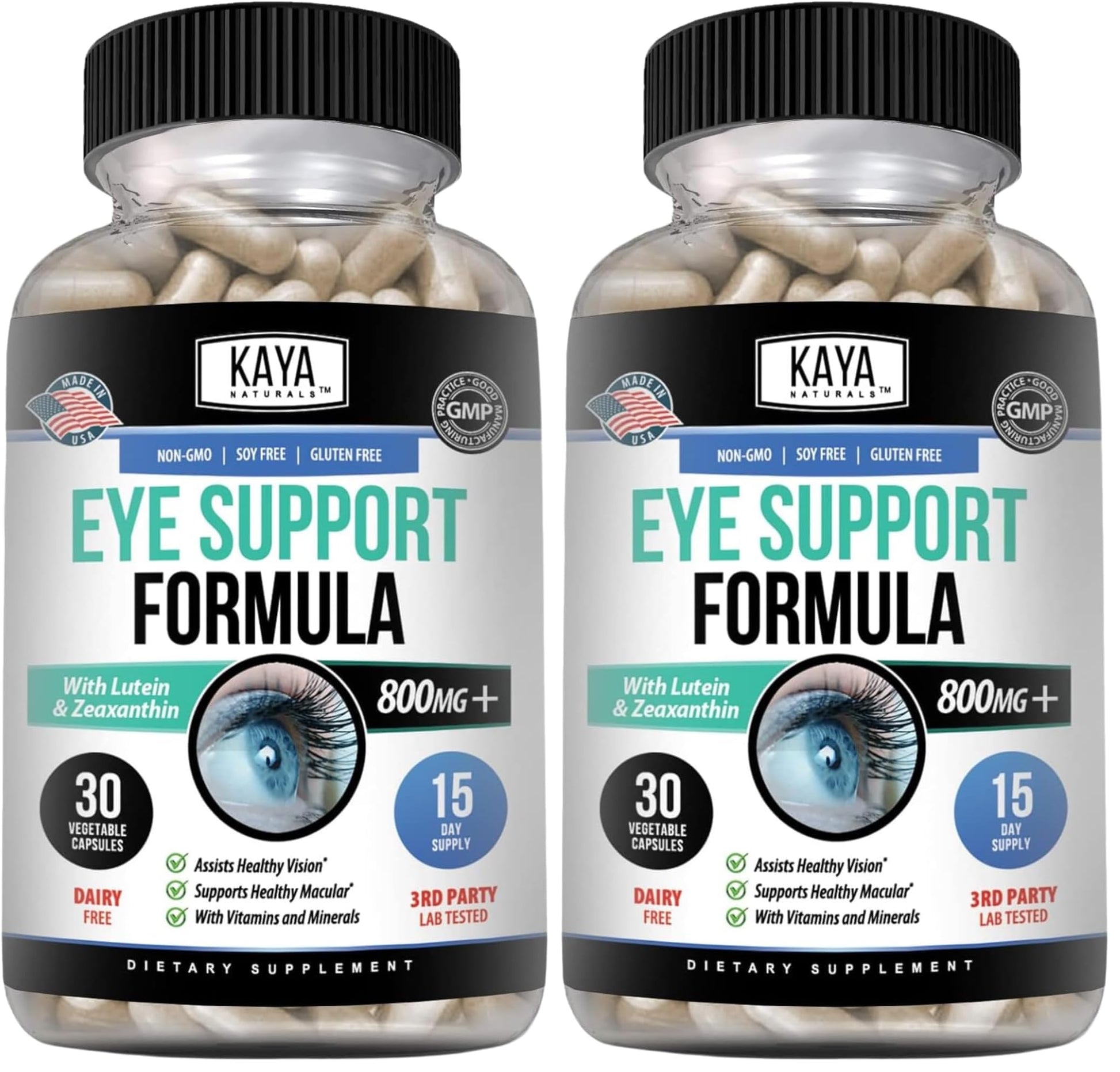 Kaya Naturals Eye Health Lutein and Zeaxanthin Capsules 60 Capsules