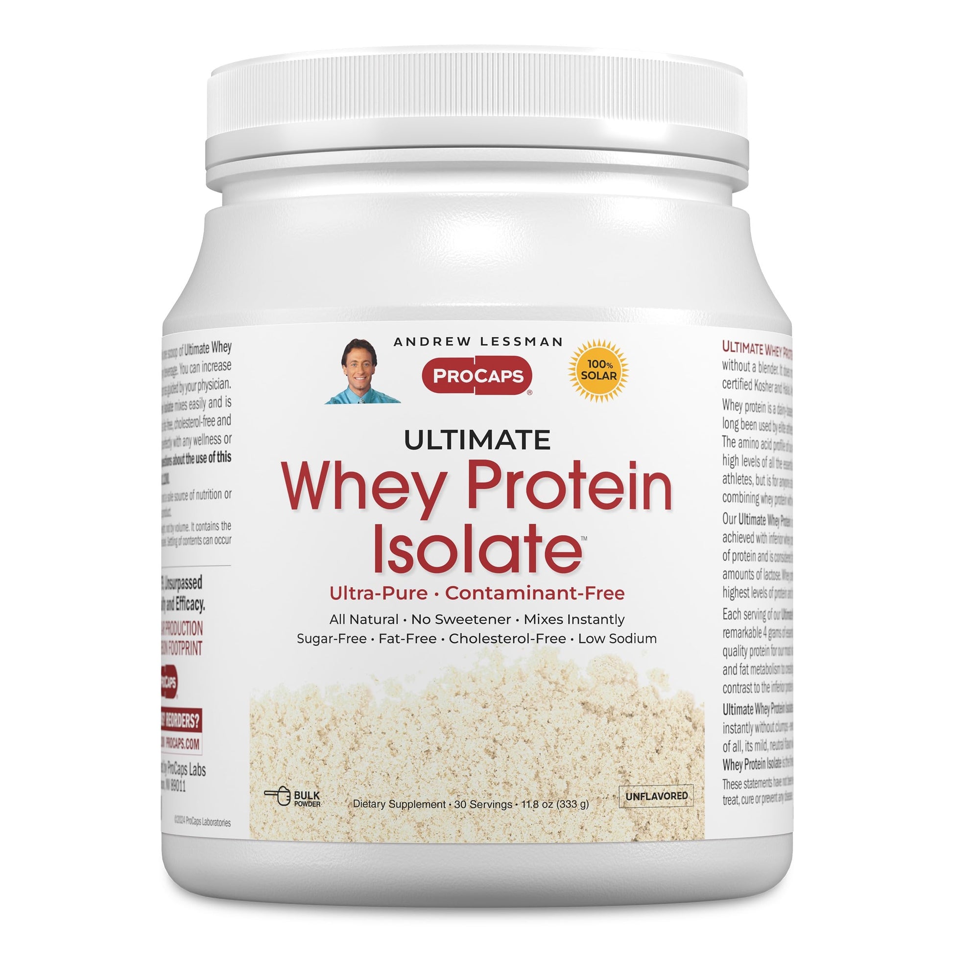 Andrew Lessman Ultimate Whey Protein Isolate Powder 11 Ounce