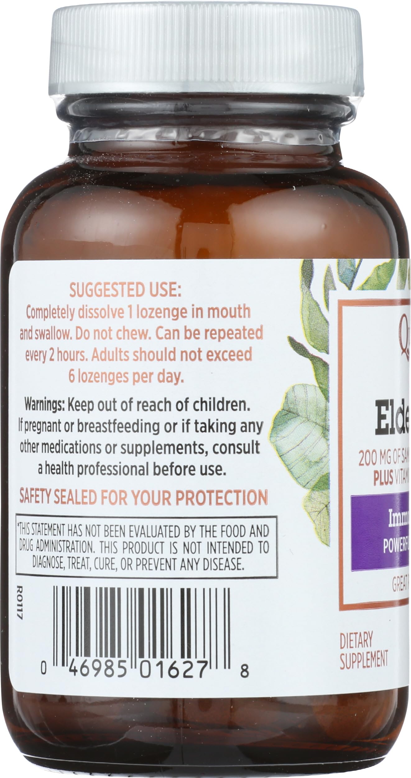 Quantum Health Raspberry Elderberry Lozenges 36 Count