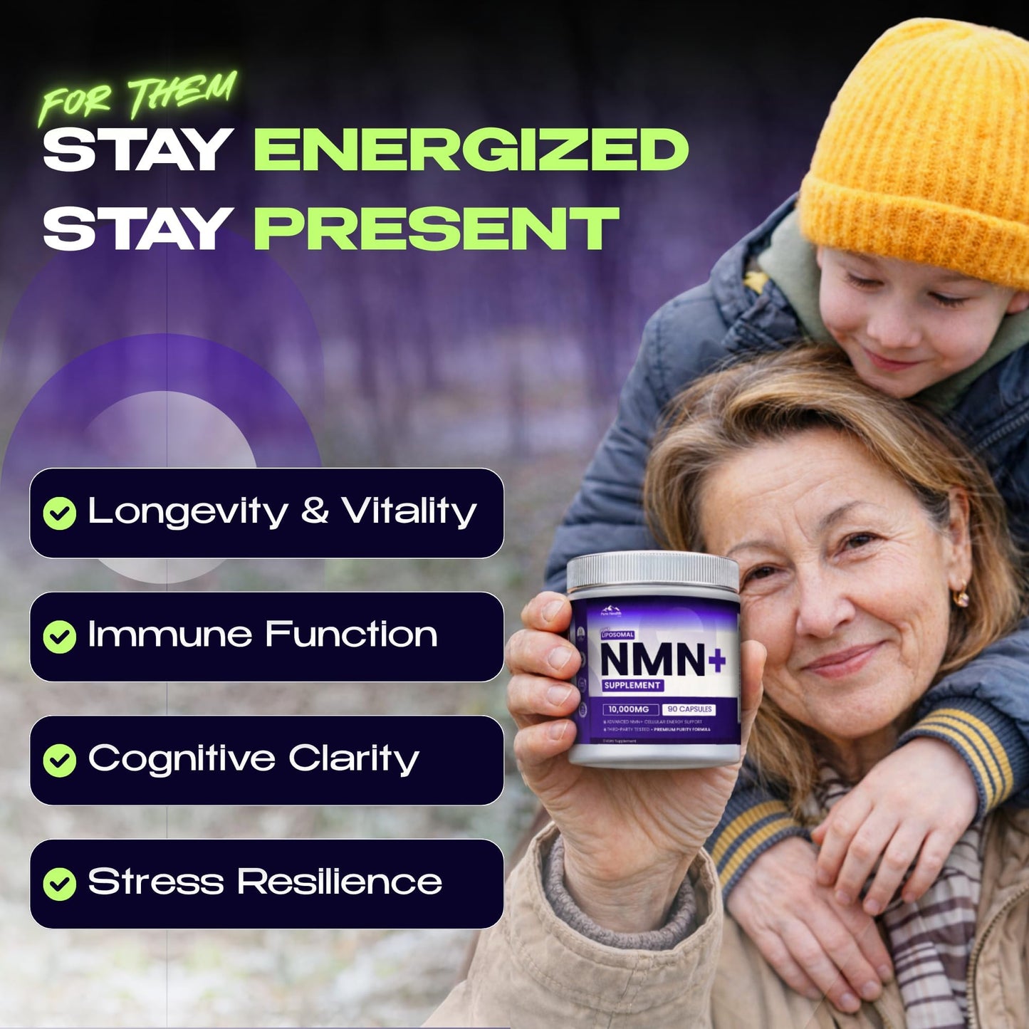 PURE HEALTH MAX NMN Supplement with NAD+ and Resveratrol with Rutin Quercertin and Catechins NMNH Alternative, 30 Capsules