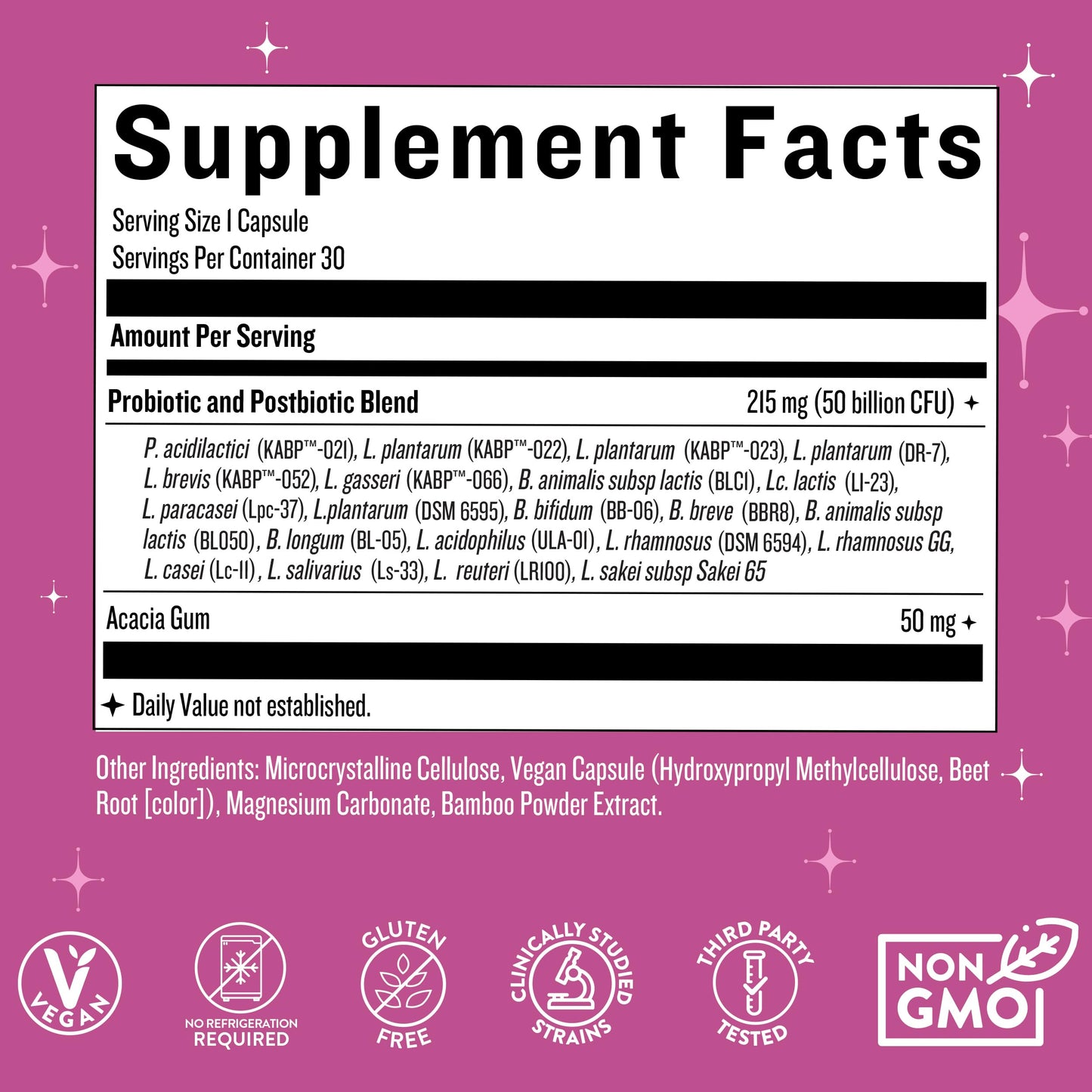 Legendairy Milk Hot Girl Ish™ Daily Probiotics for Women with 50 Billion CFU - Women's Probiotic Supplement with 20 Probiotic Strains, Prebiotics & Postbiotic for Digestive, Gut & Immune Health Capsule 30