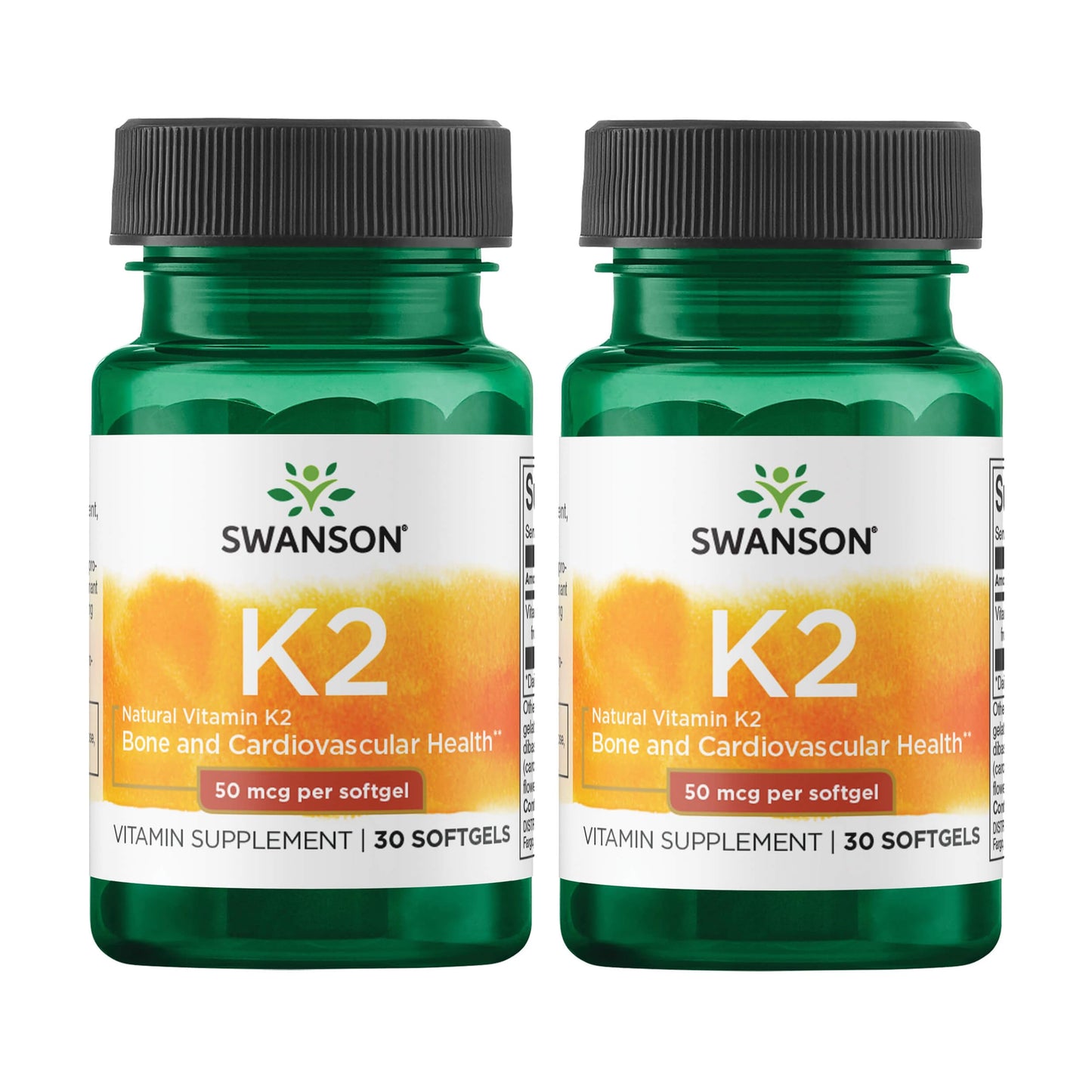 Swanson Natural Vitamin K2 (Menaquinone-7 from Natto) 50 mcg Softgel, 60 Softgels