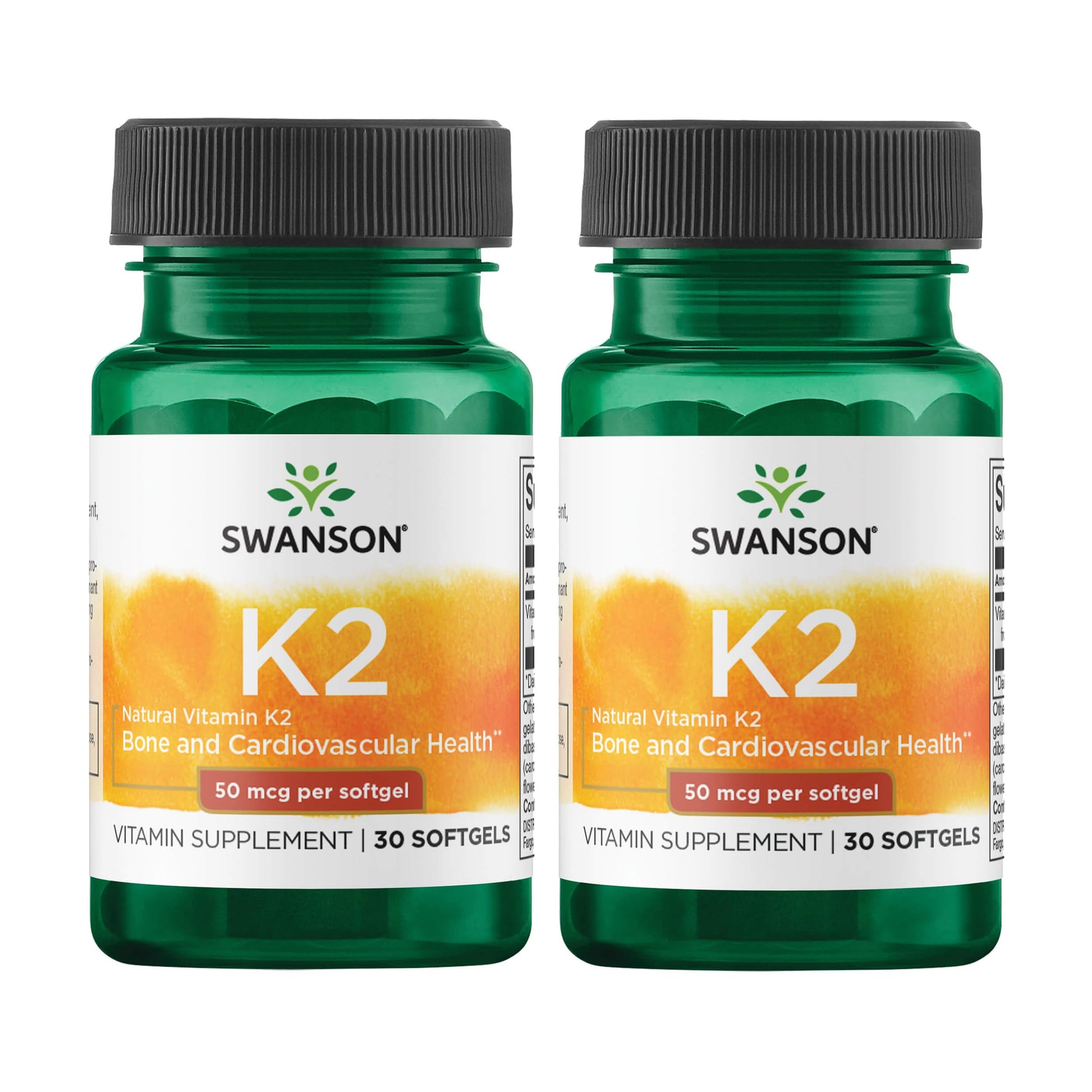 Swanson Natural Vitamin K2 (Menaquinone-7 from Natto) 50 mcg Softgel, 60 Softgels