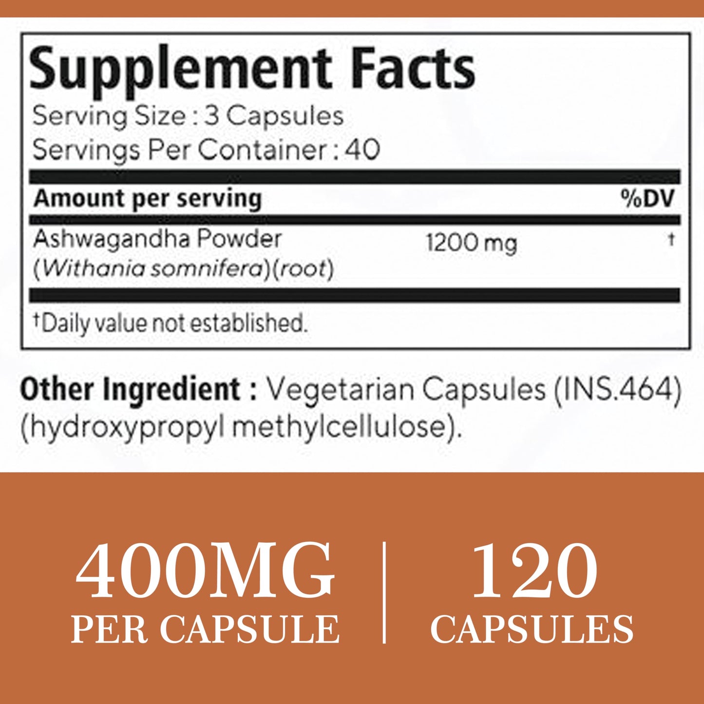 KALHAAR Ashwagandha Herbal Capsules 1200mg, 120 Vegan Capsules, Non-GMO, Gluten Free