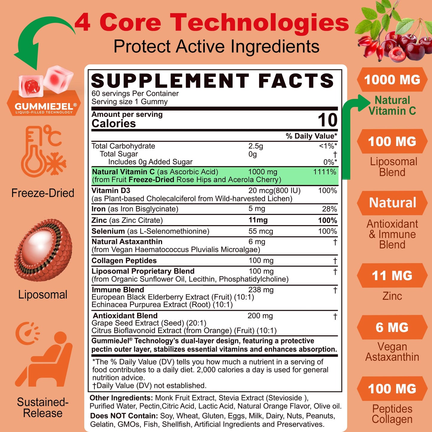 LILICARE Liposomal Vitamin C 120 Gummies