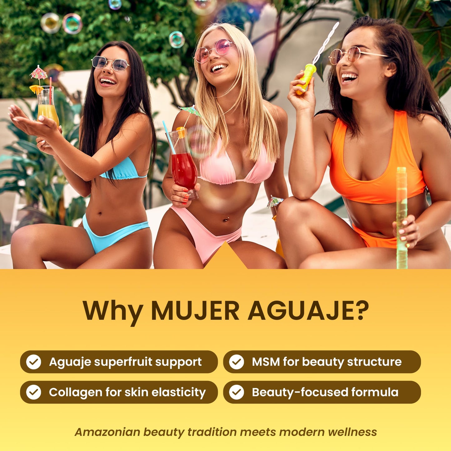 MUJER AGUAJE Collagen + MSM + Aguaje Capsules, 1 Count