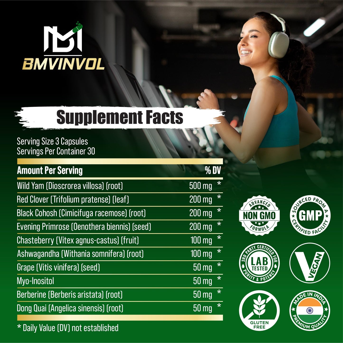 BMVINVOL Wild Yam Supplement Capsule, 90 Capsules