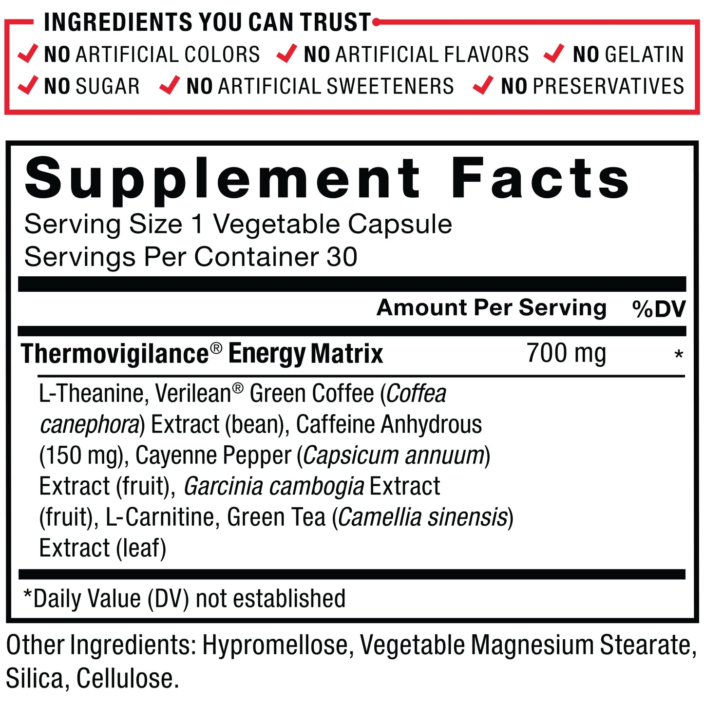 Force Factor LeanFire Pre Workout Energy Capsule 30 Count