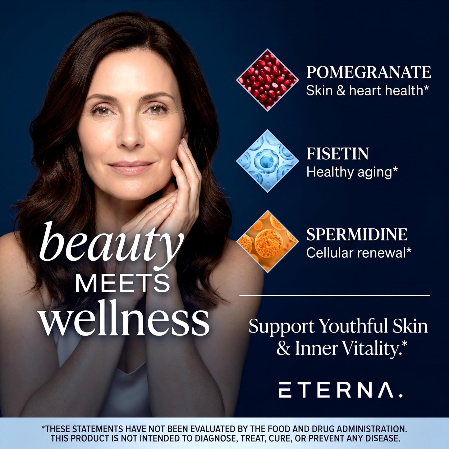Eterna NAD+ Resveratrol Supplement for Men & Women Capsules, 60