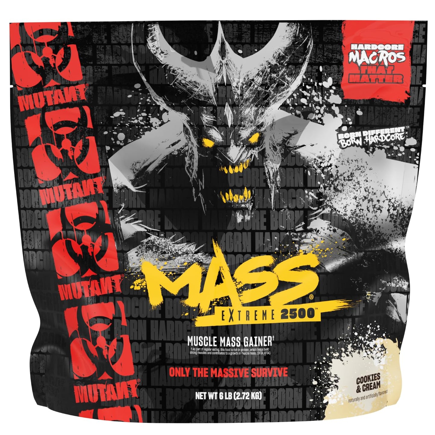 Mutant Mass Extreme Gainer Protein Powder 96 Servings Cookies & Cream 6 Lb