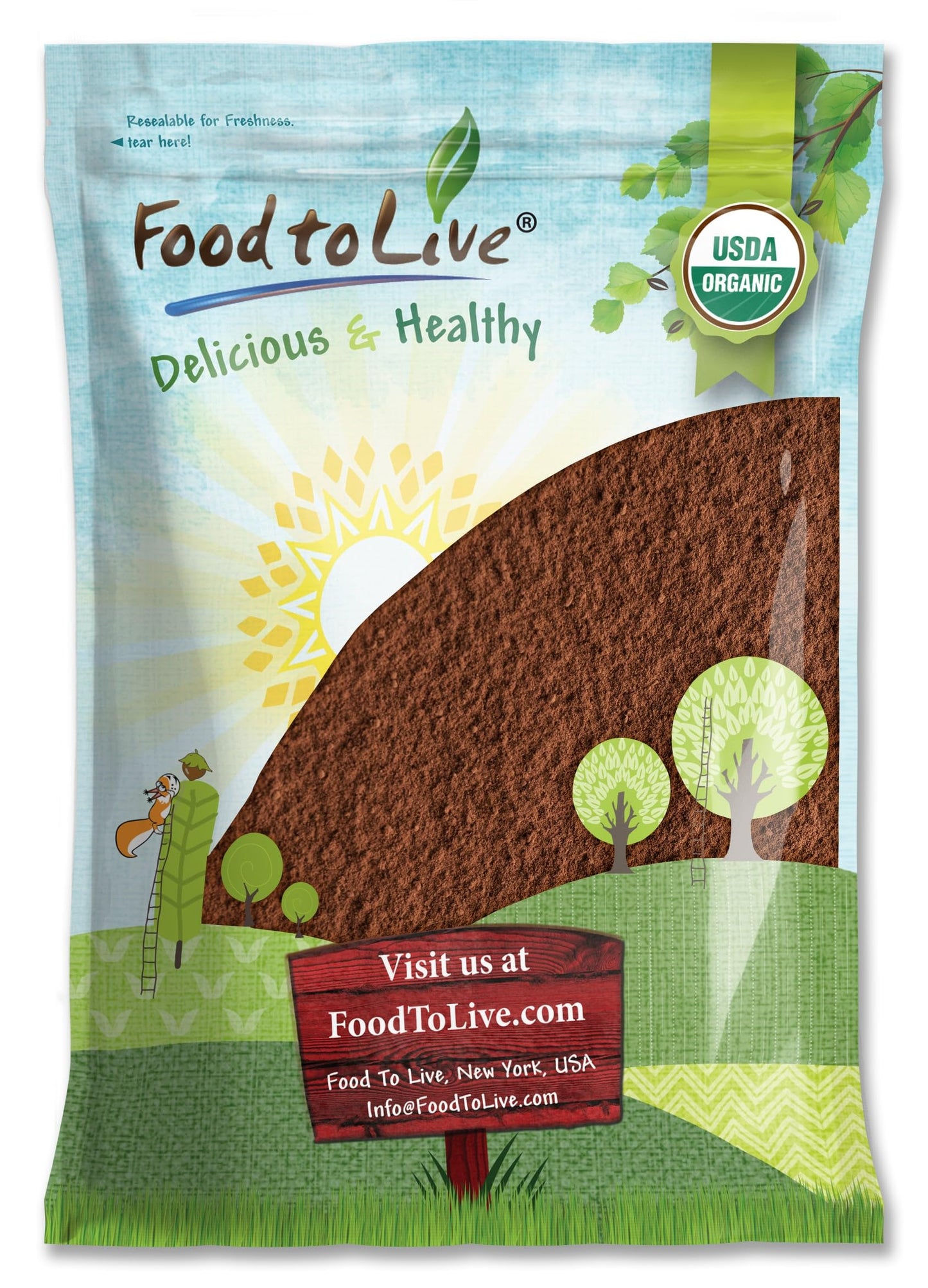 Food to Live Organic Chaga Mushroom Powder, 80 oz