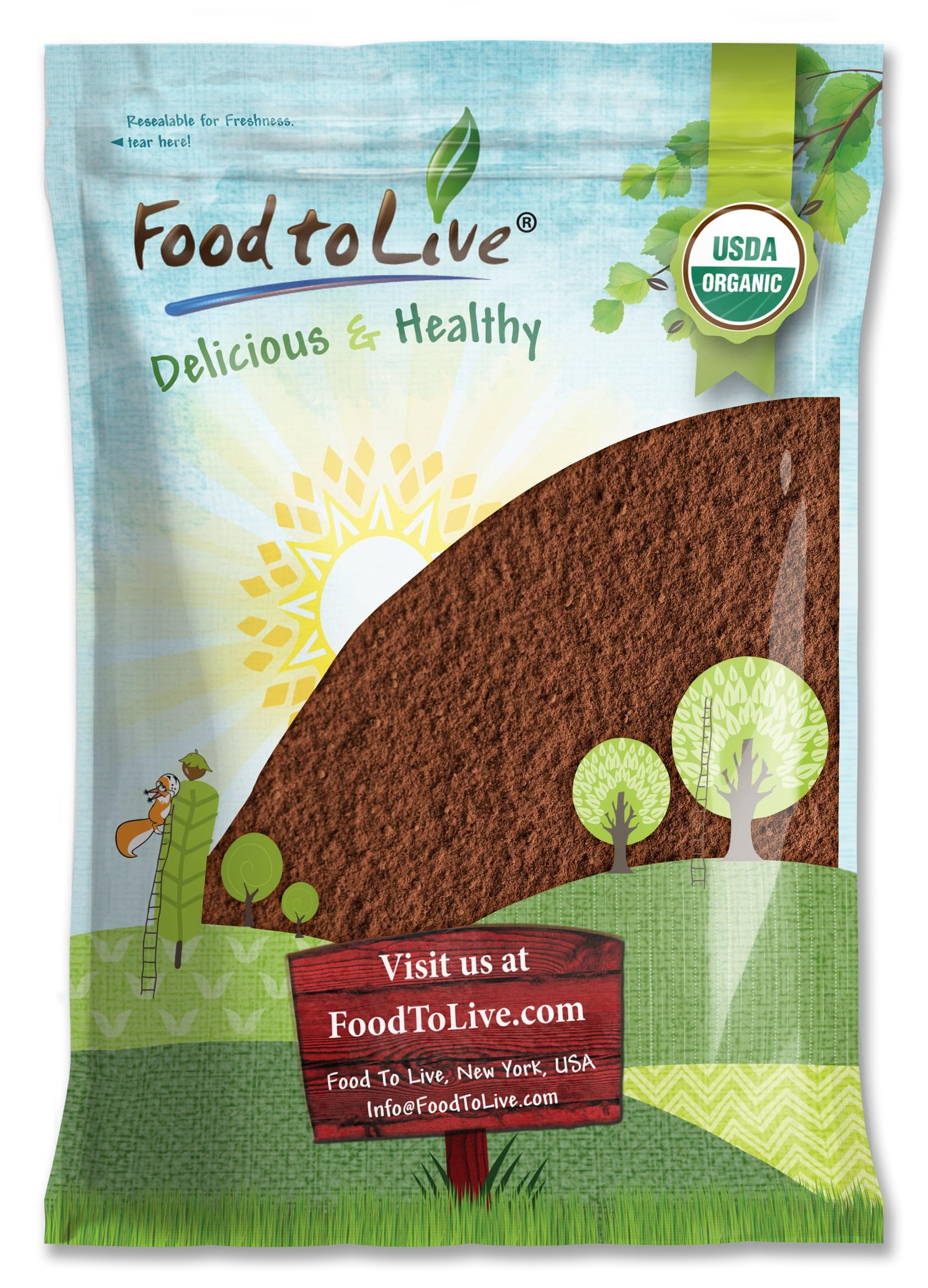 Food to Live Organic Chaga Mushroom Powder, 80 oz