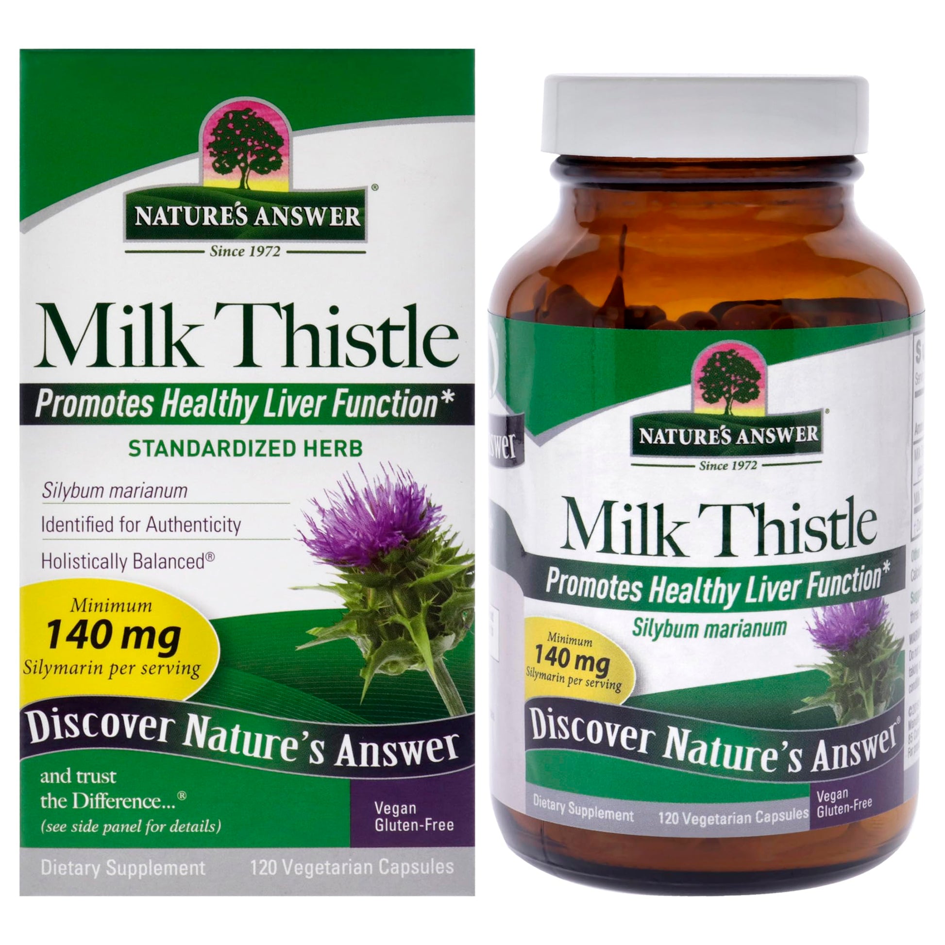 Nature's Answer Milk Thistle Seed Vegetarian Capsules 120 Capsules