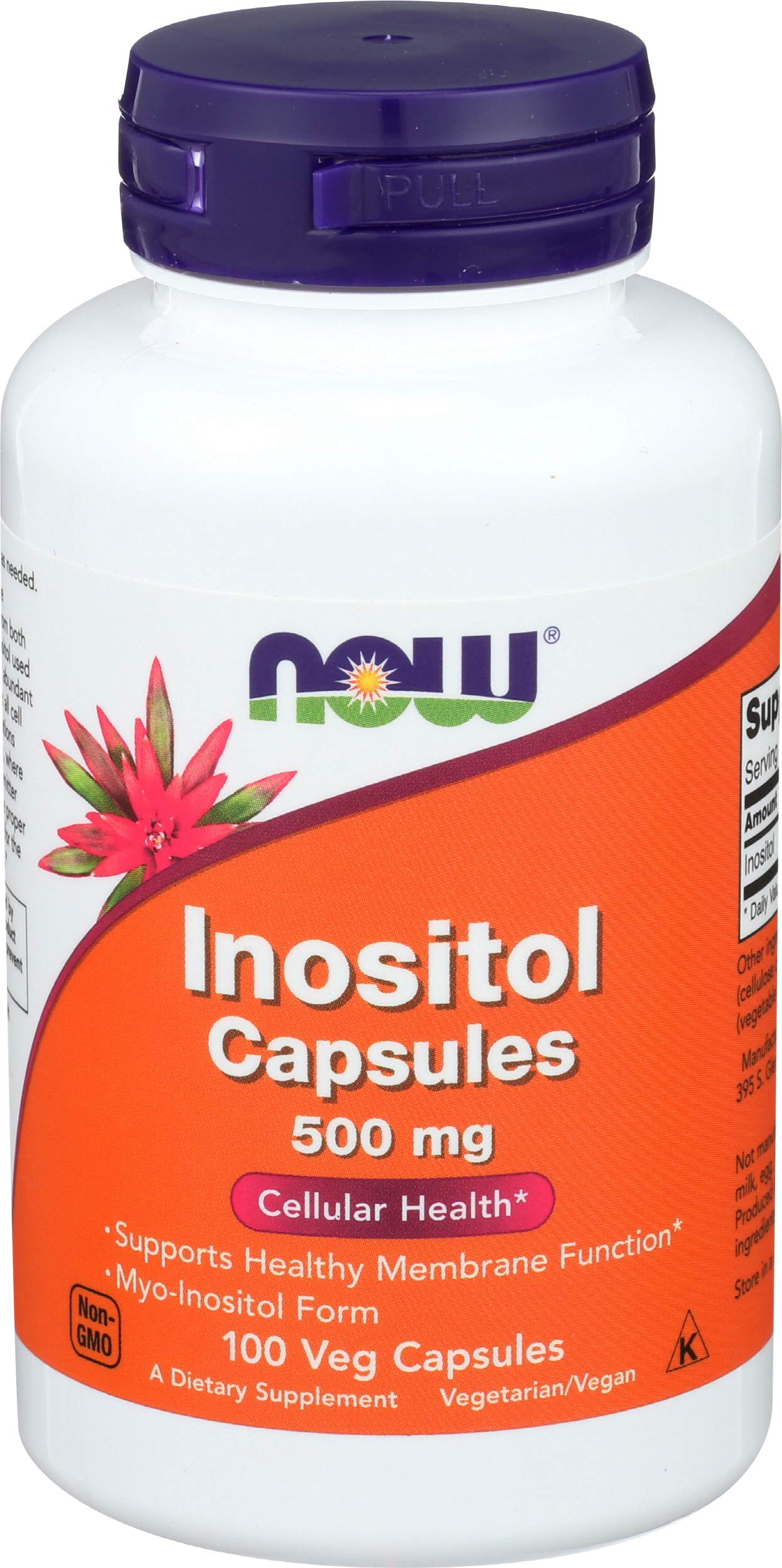 NOW Foods Inositol 500mg Capsule, 100 Capsules