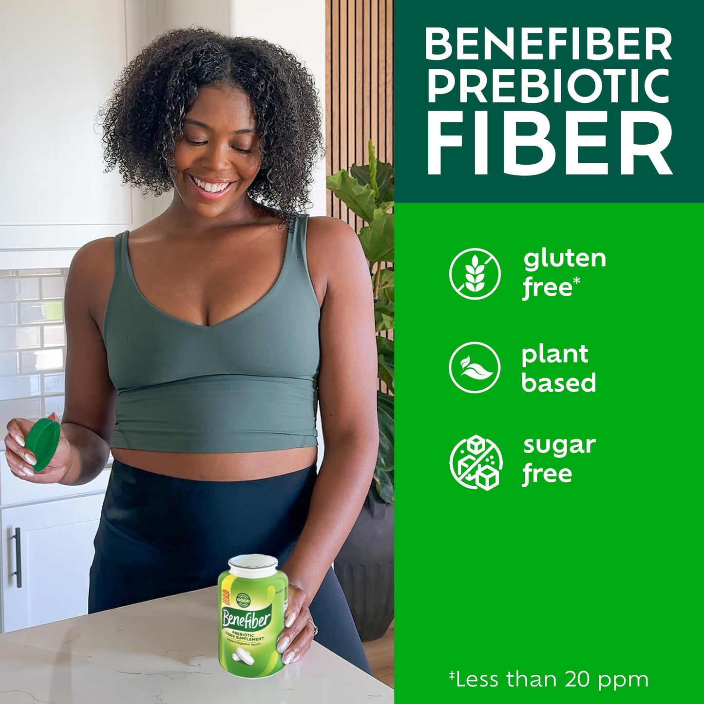 Benefiber Prebiotic GLP-1 Friendly Fiber Supplement Caplet, 84 Count