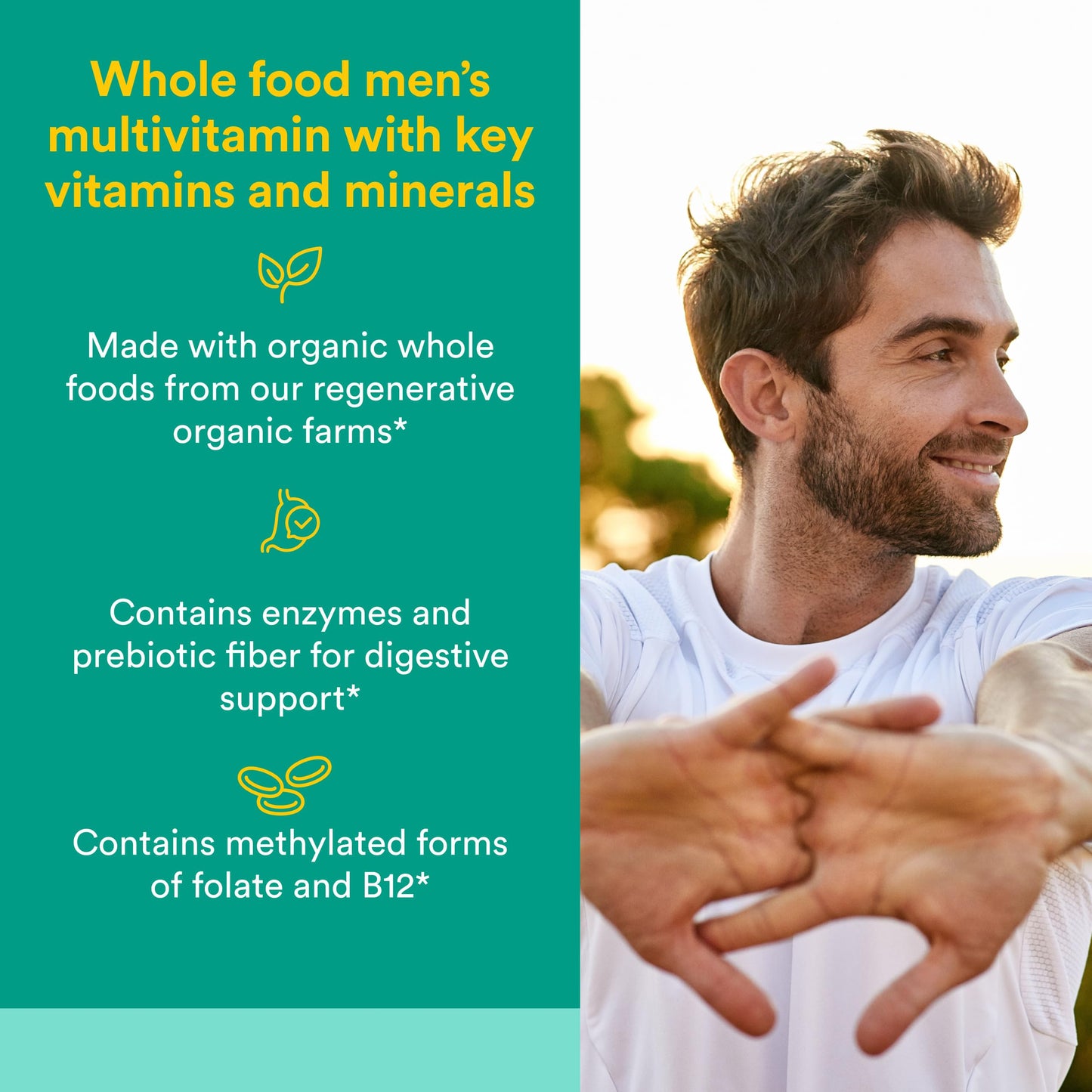 Natural Factors Whole Earth & Sea Men's Once A Day Multivitamin & Mineral Capsules, 60 Capsules