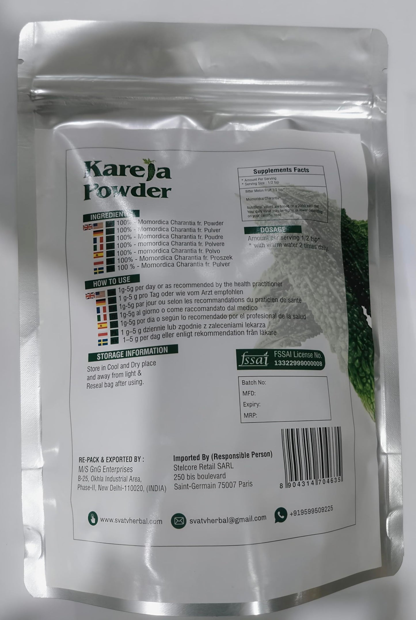 SVATV Karela Powder 8 Ounce