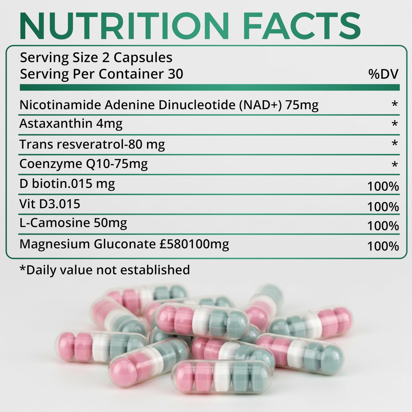 TWELVE 28 NAD+ 60 Capsules