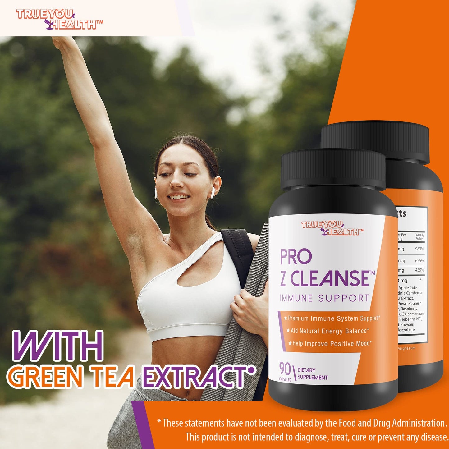 Generic Pro Z Cleanse Premium Immune System Support with Immune Boosting Vitamin C, Zinc, Vitamin D 5000 IU, Ginger, & Turmeric Curcumin 1 Capsule