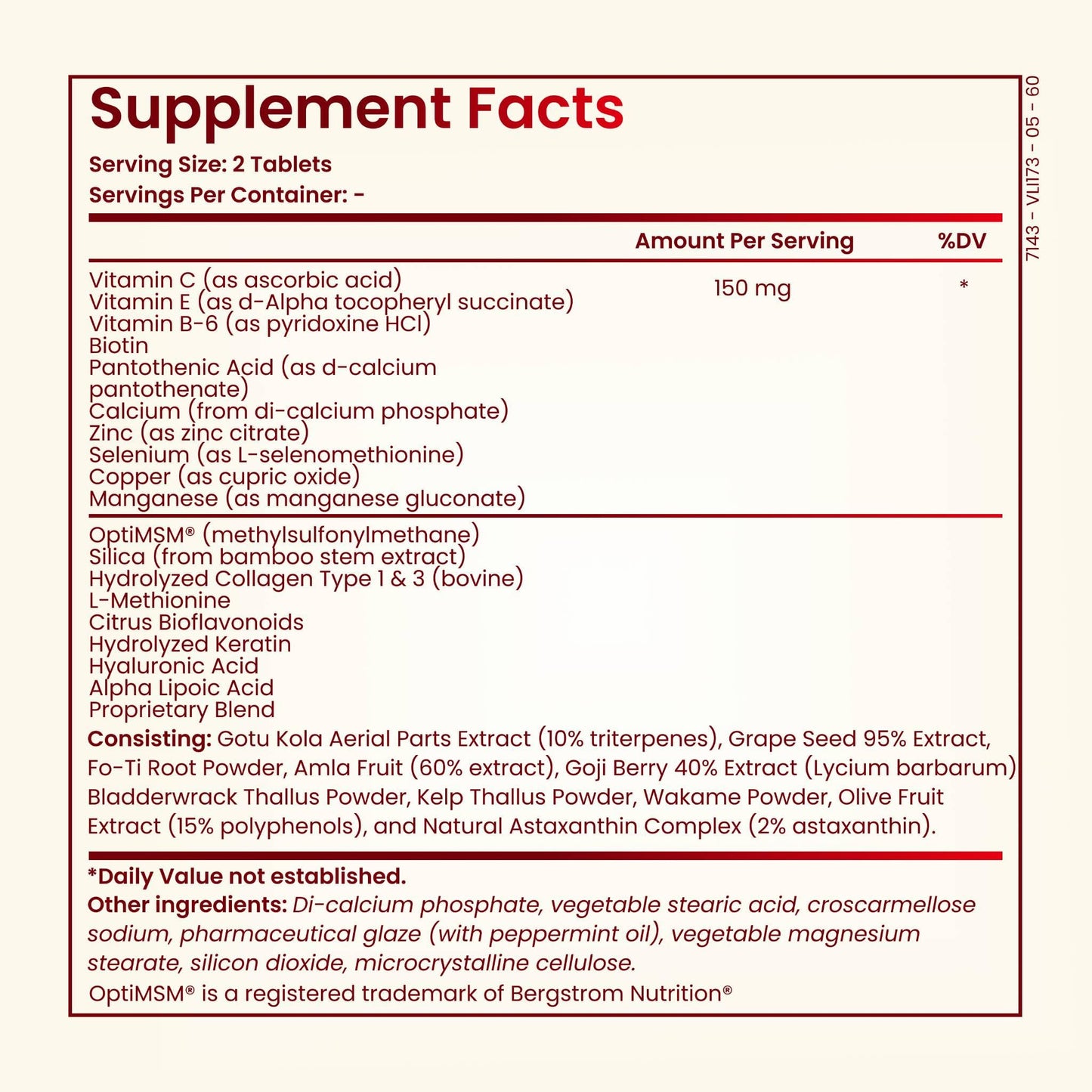 MadNutra Hair Skin Nails Vitamins - Biotin + Collagen Supplement, Vitamin C&E Complex for Healthy Hair Growth, Strong Nails & Glowing Skin - Premium Beauty Support Supplement for Women & Men Capsules, 60 Count
