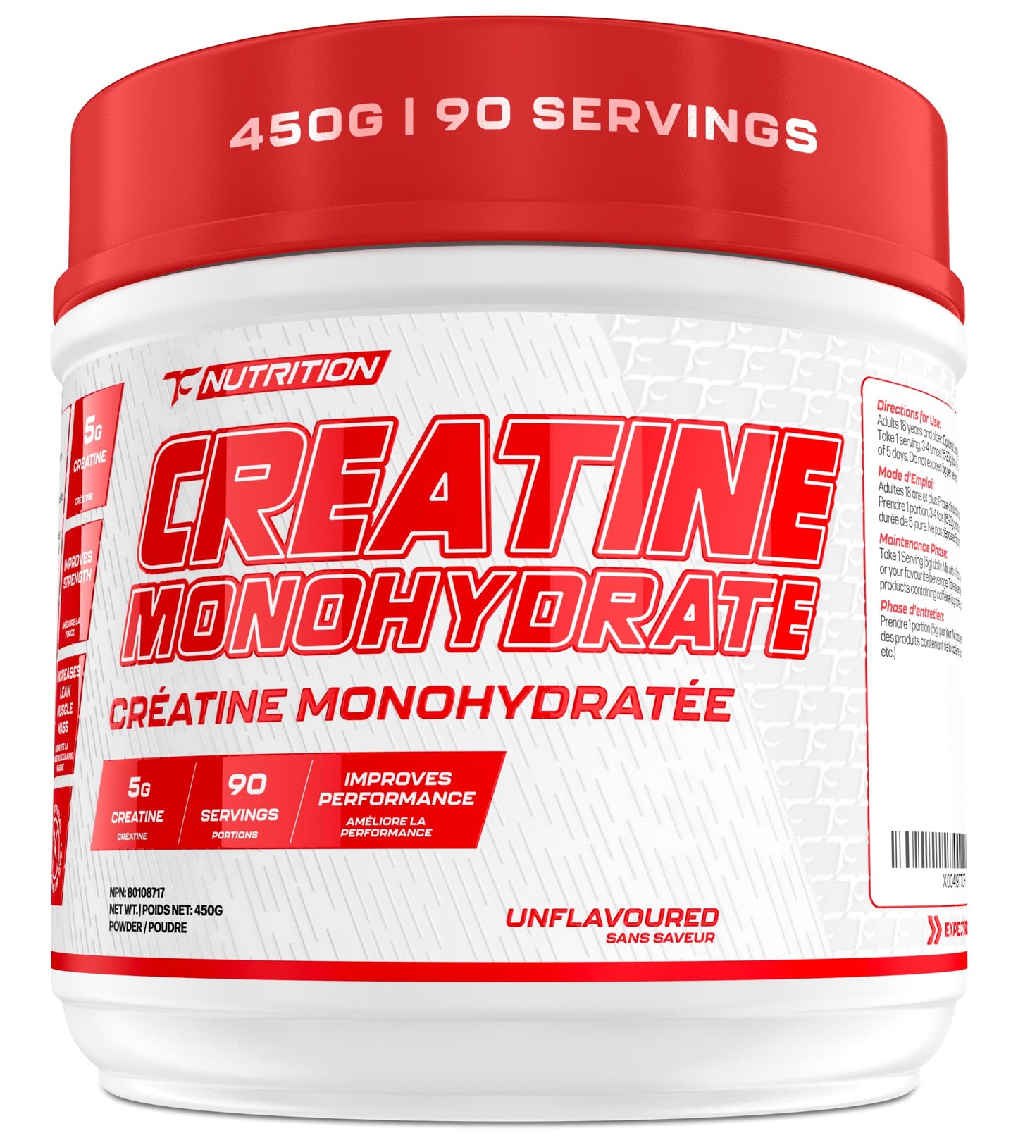 TC Nutrition Creatine Monohydrate Powder 10.58 oz