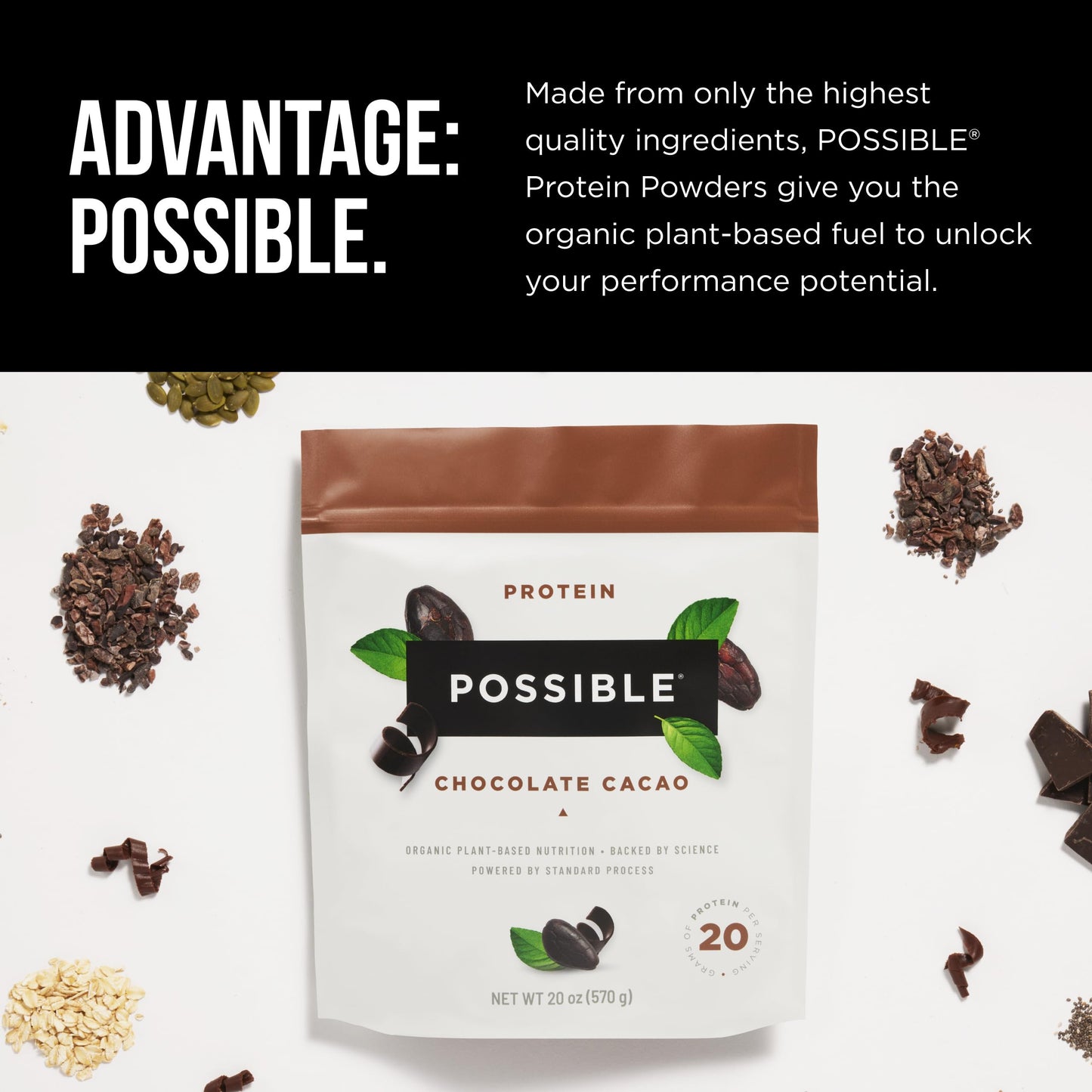Possible Protein Powder Chocolate Cacao, 40 Servings