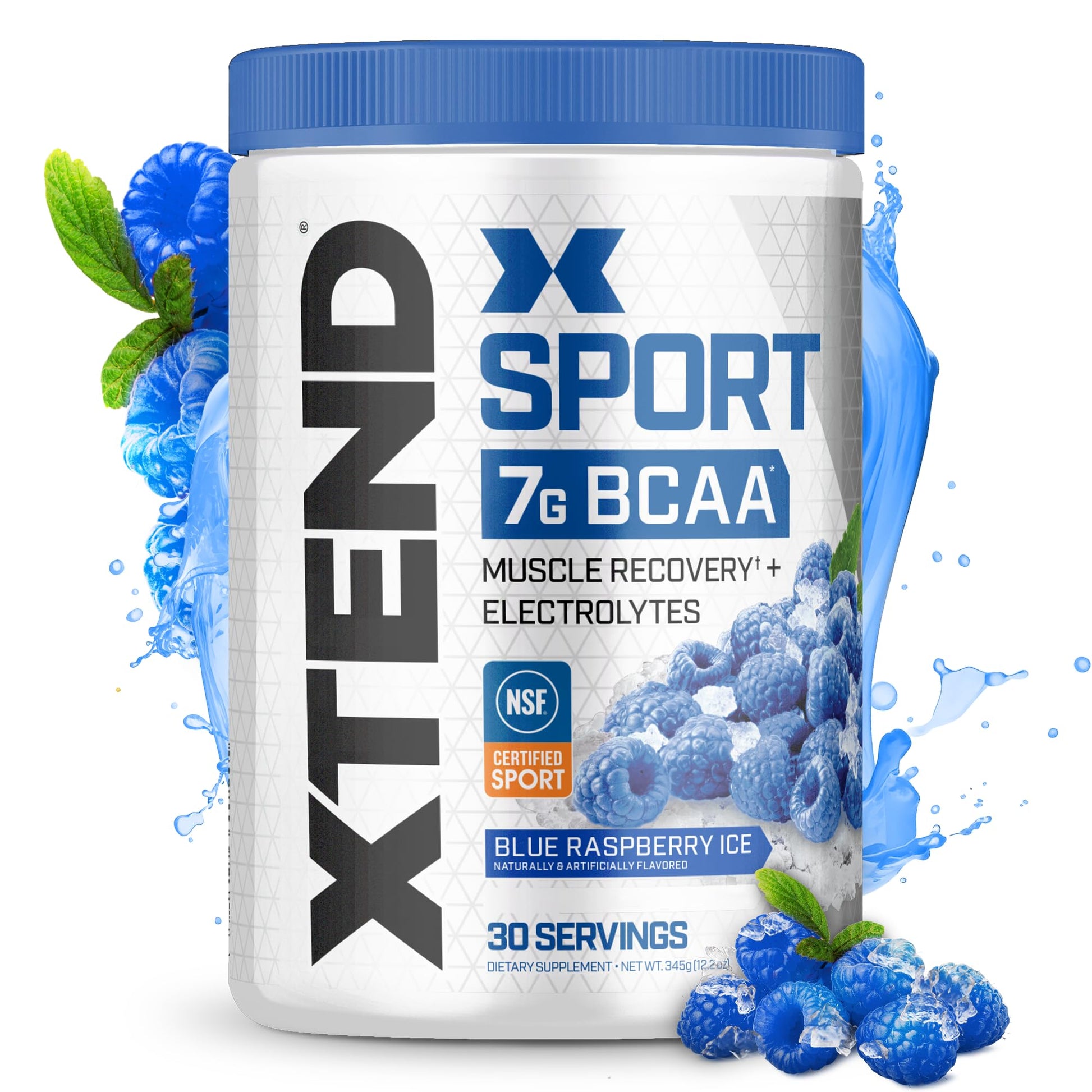 Scivation XTEND Sport BCAA Powder Blue Raspberry Ice 12.2 Ounce
