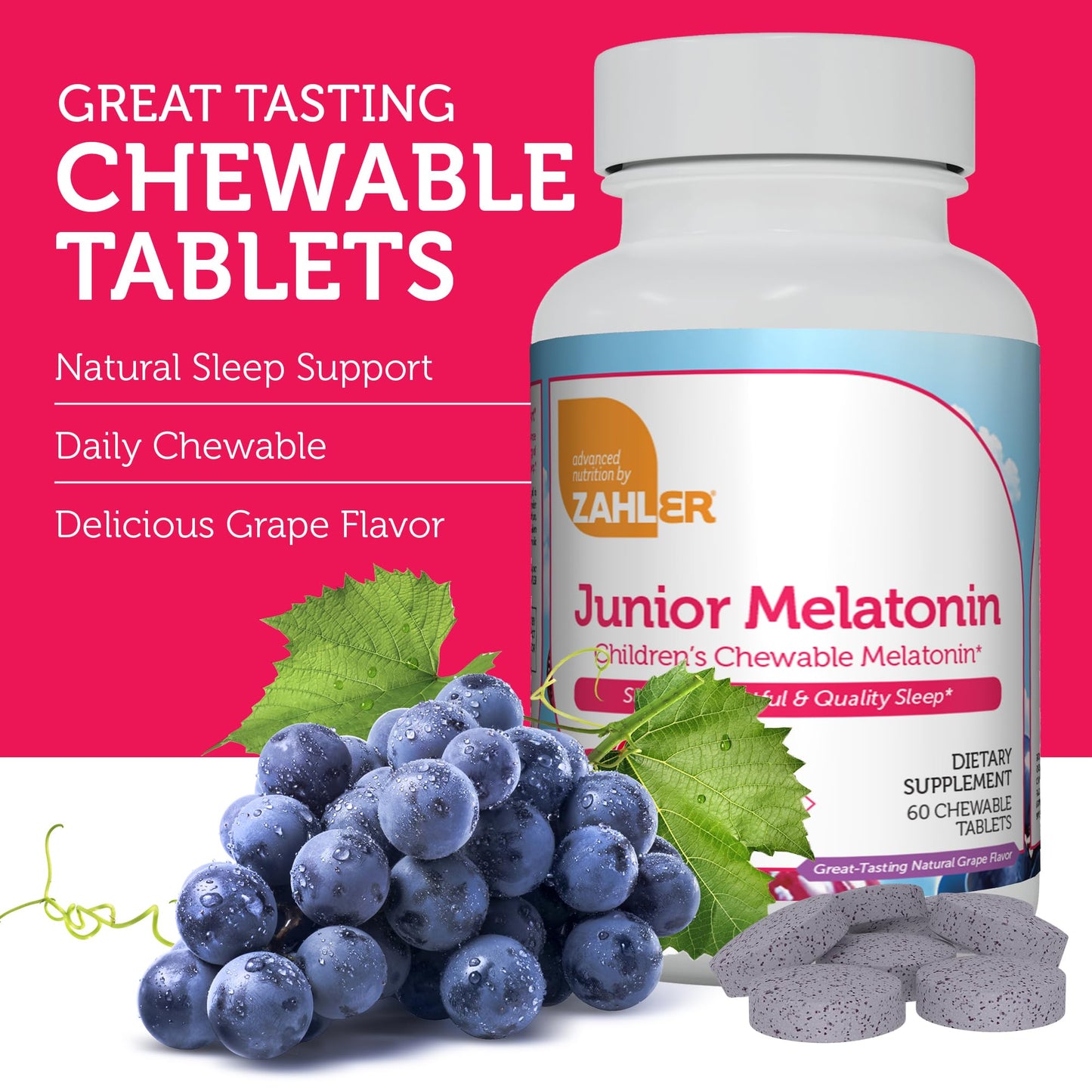 Zahler Children's Melatonin 1 mg Tablet, 60 Count